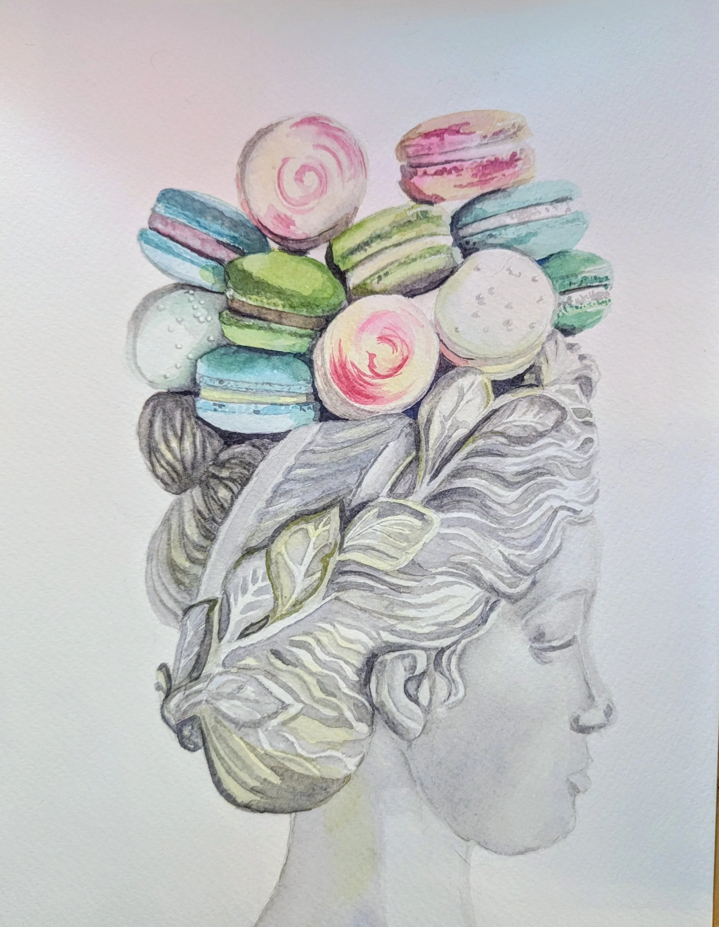 Macarons in her hair