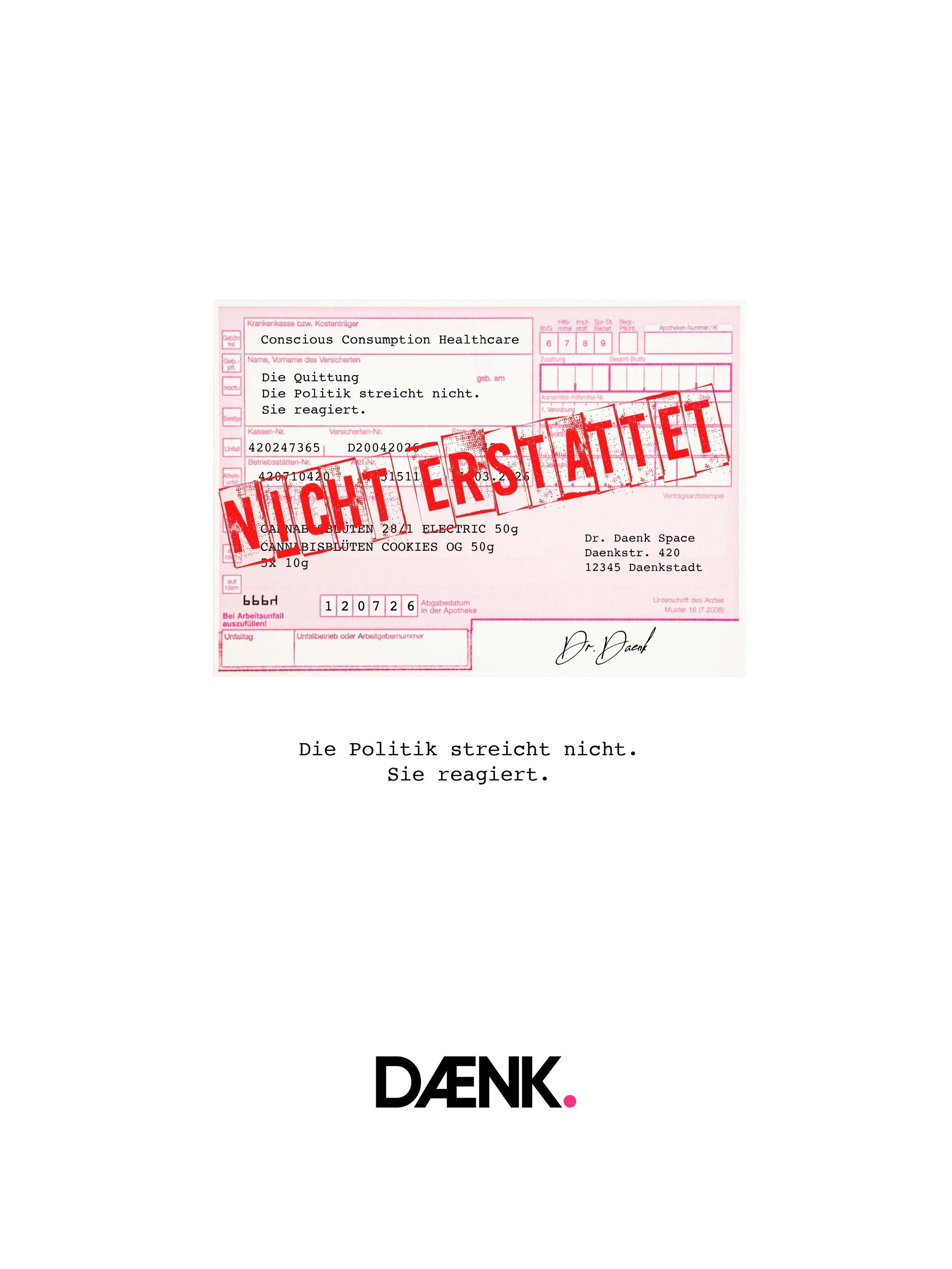 .
Neun Jahre Cannabis als Medizin. Reichte fast, um es wieder abzuschaffen.

Der Trick war simpel. 

Dieselbe Bl&uuml;te im Shop f&uuml;r drei Euro verkaufen und der Krankenkasse f&uuml;nfzehn berechnen. Dazu Rezepte nach zwei Minuten Videocall. Und 