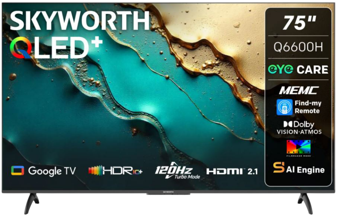 Skyworth 75-Inch Q6600H 4K UHD QLED Google TV