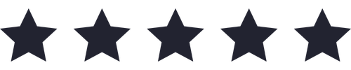 Six dark blue stars on a black background