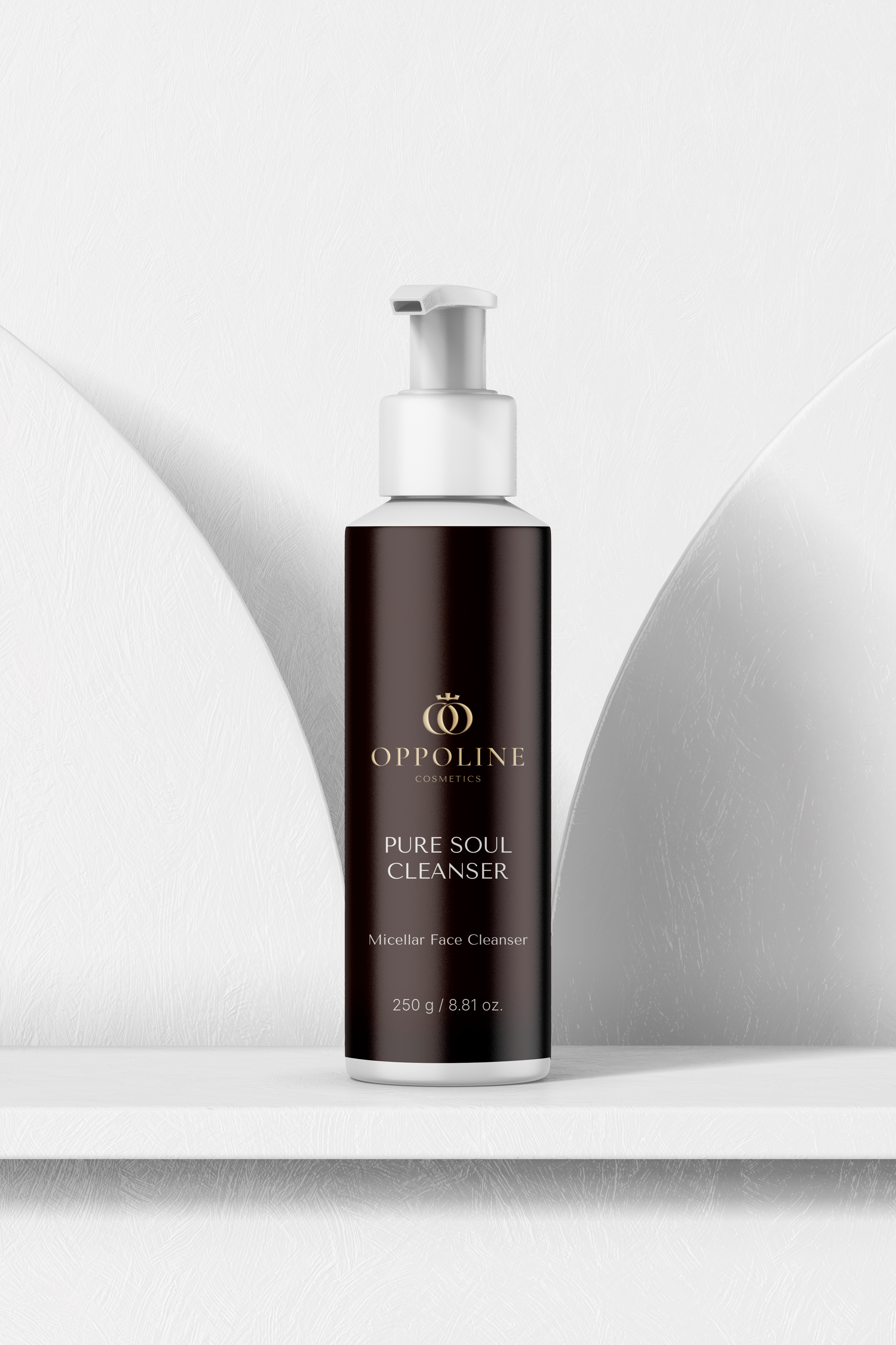 OPPOLINE Pure Soul Cleanser 250ml — gentle micellar face wash with jasmine and silk