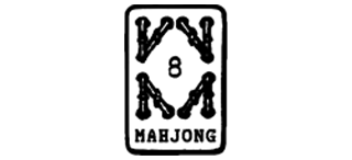 mahjong bar logo in black on a white background