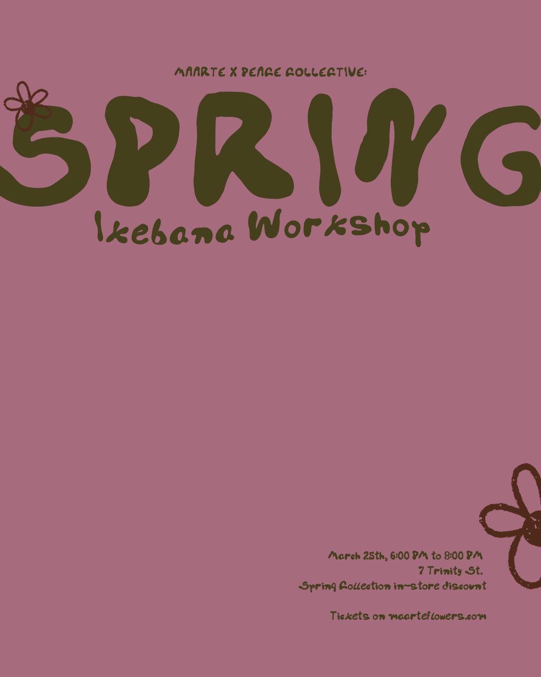Maarte x Peace Collective: Ikebana Workshop
