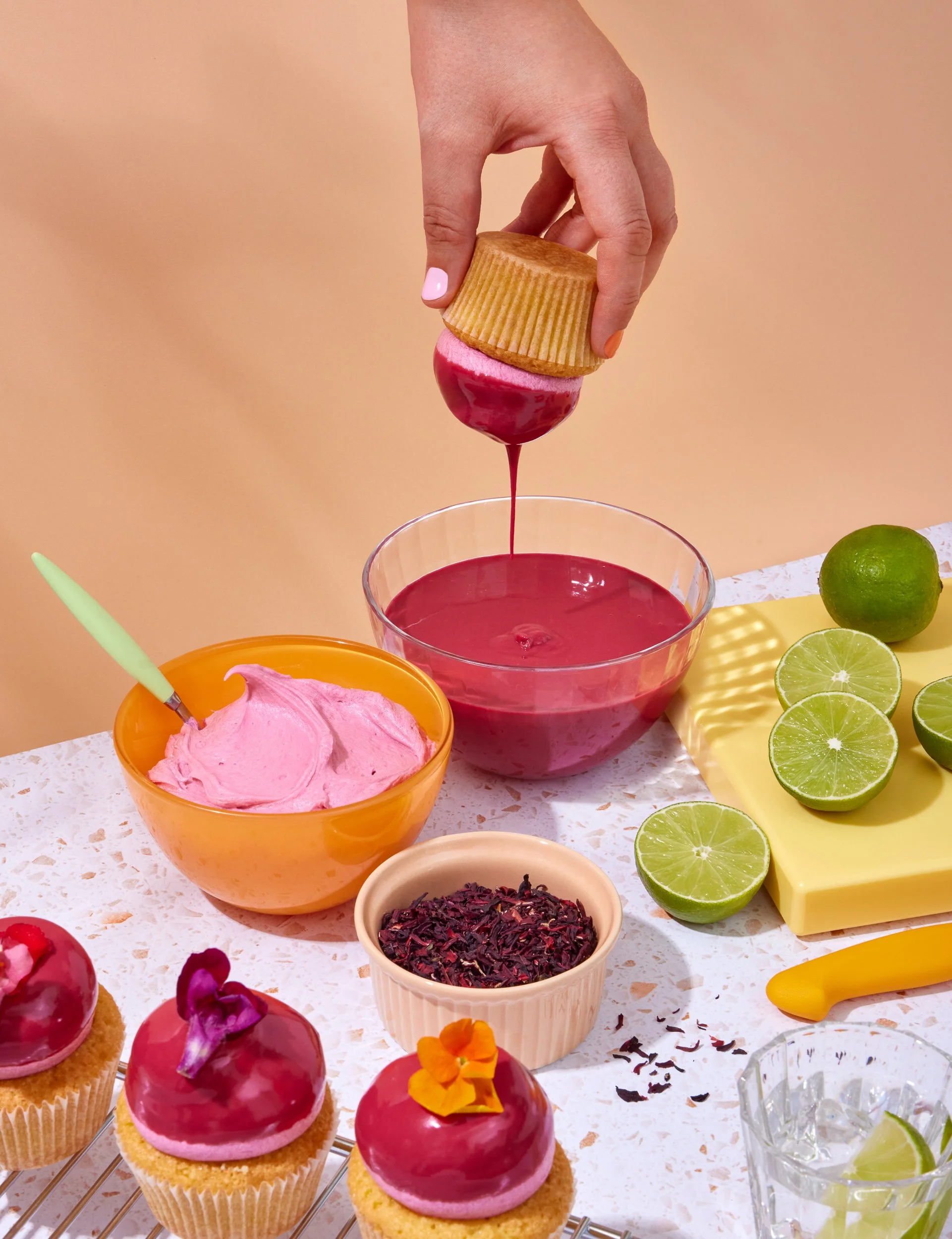 Baking process photography for cookbook publishing