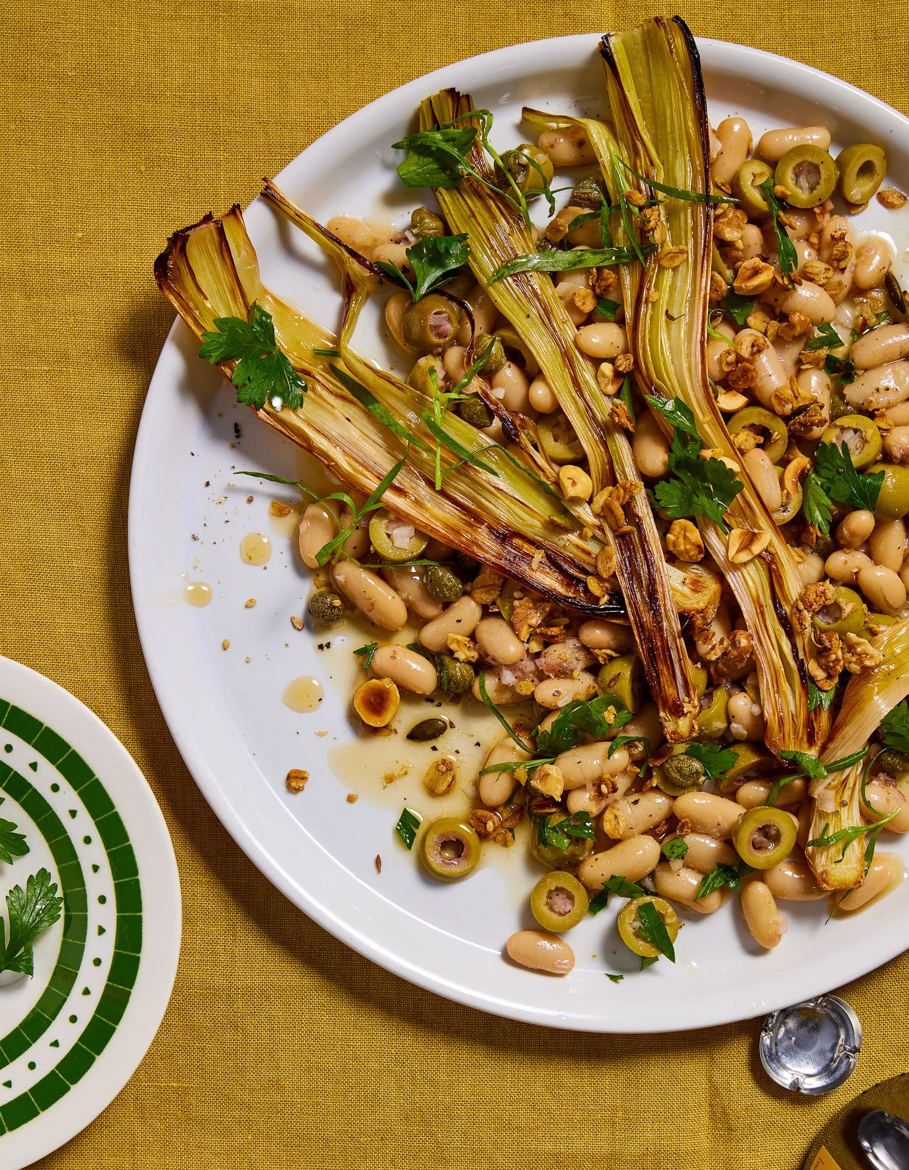 overhead salad recipe photography