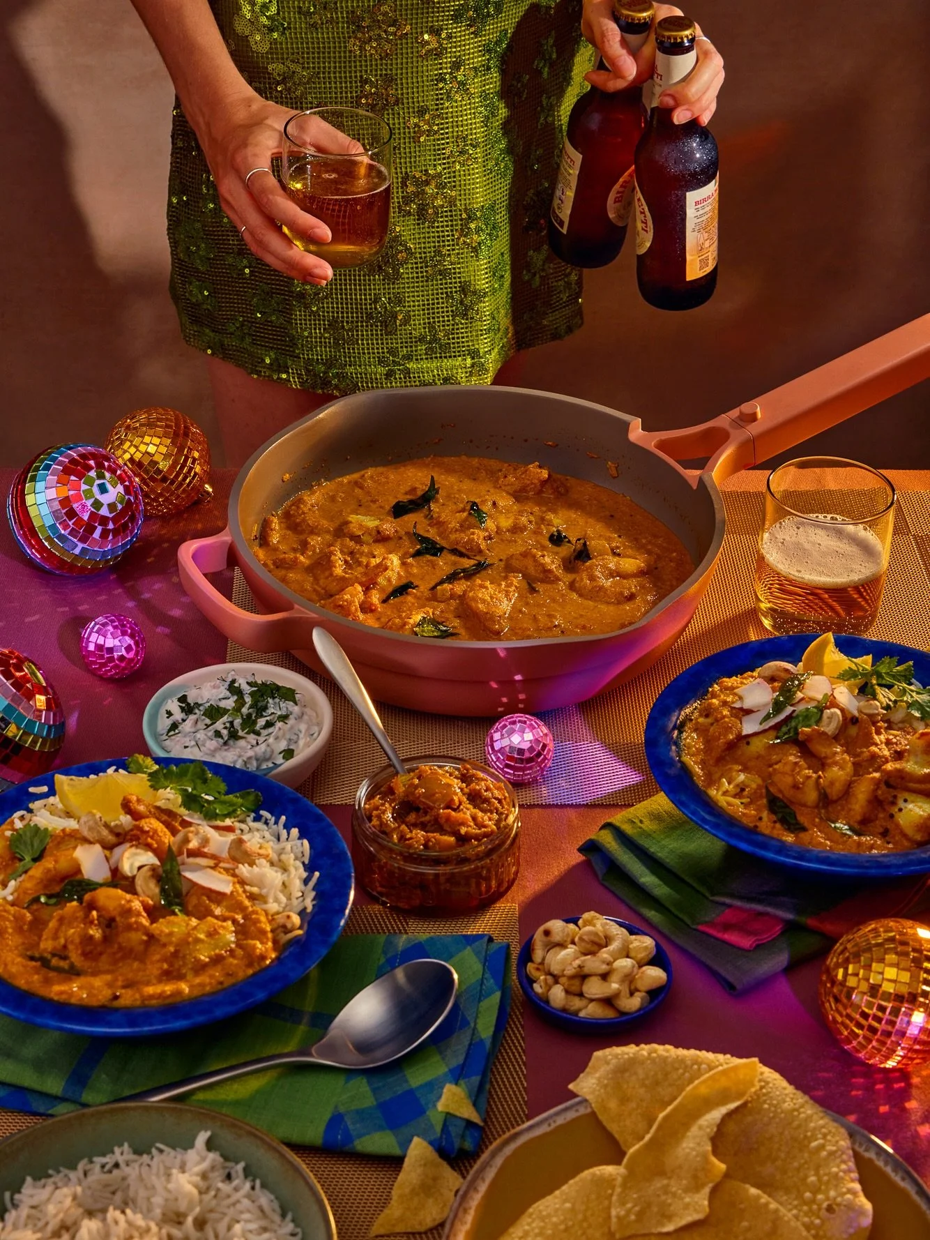 Favourites from the Friendsmas feature in the new Waitrose Food Magazine 💖💖💖 from the luxe seafood and coconut curry by @gurd_loyal to the quality street, card games and sequins. Absolute perfection and chilly Saturday night inspiration. 

Client: