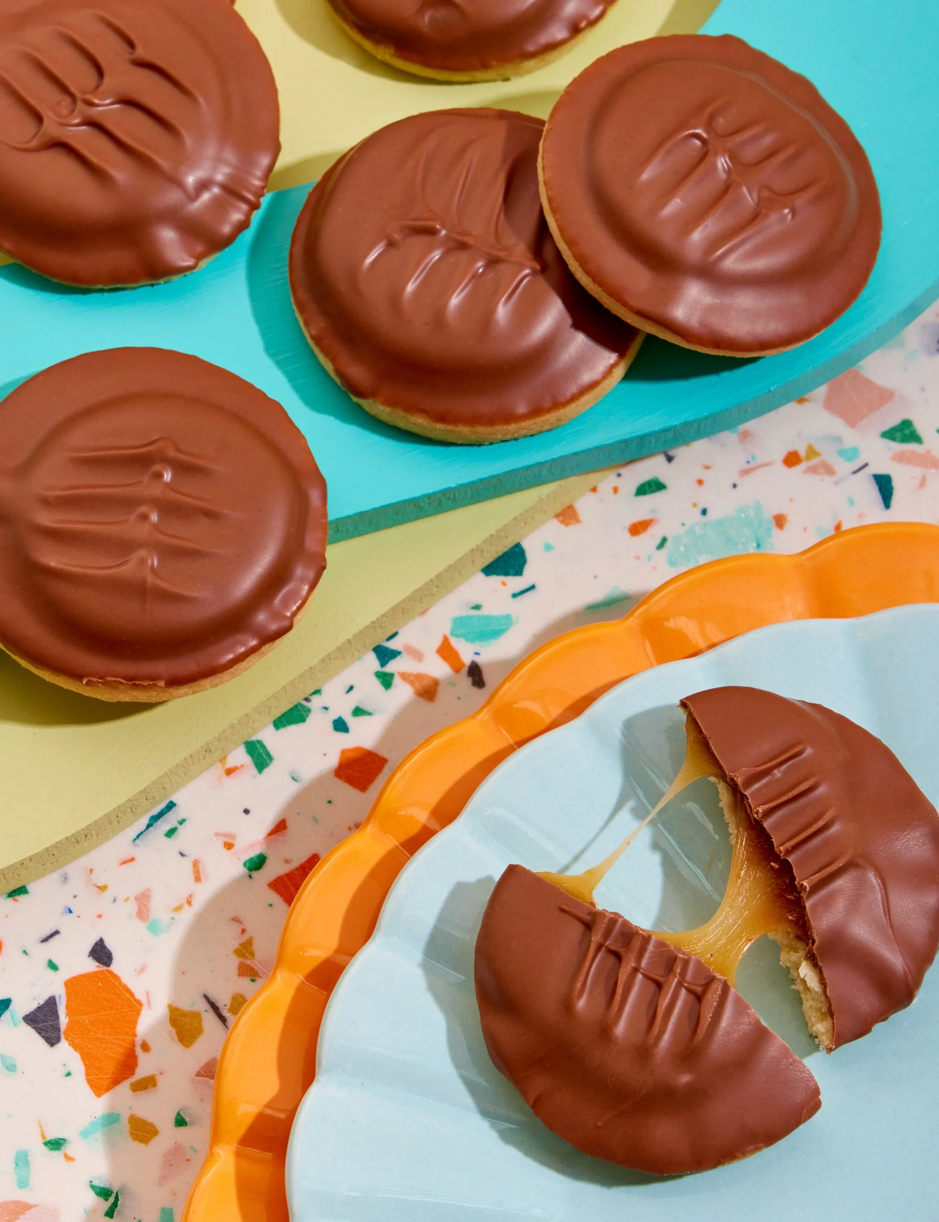 Jaffa cake photography for cookbook publishing