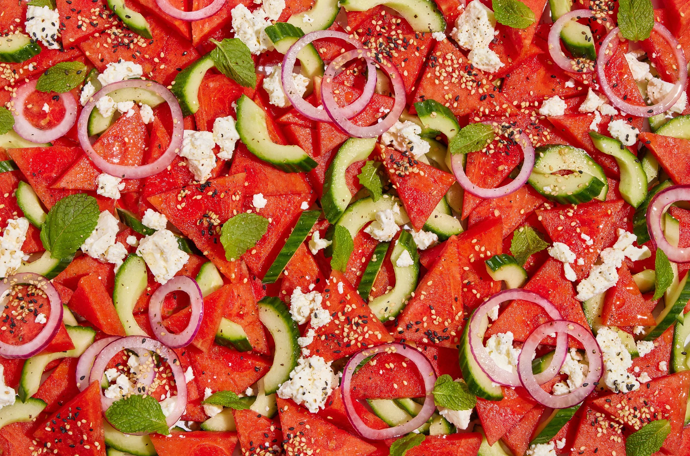 overhead wide salad recipe photography