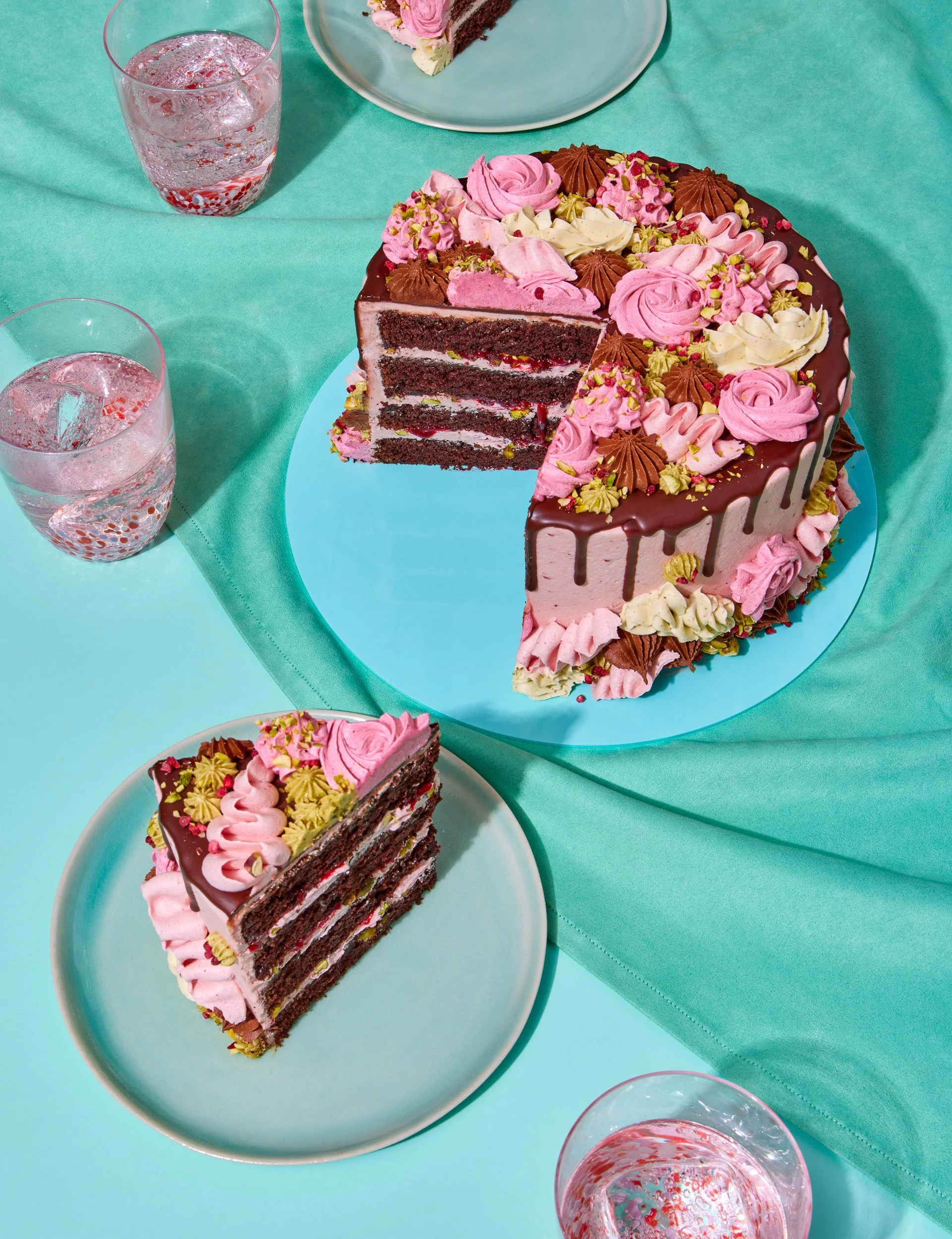 Birthday cake photography for cookbook publishing