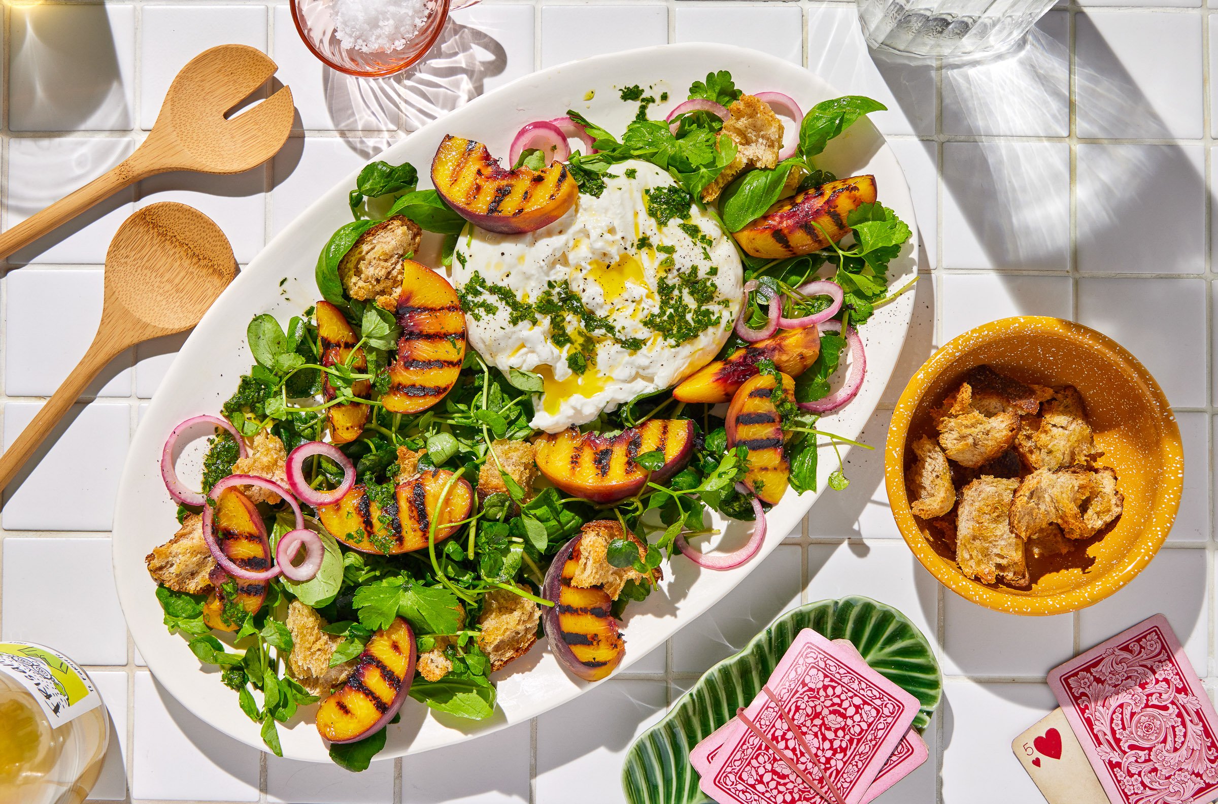 overhead environmental recipe photography 