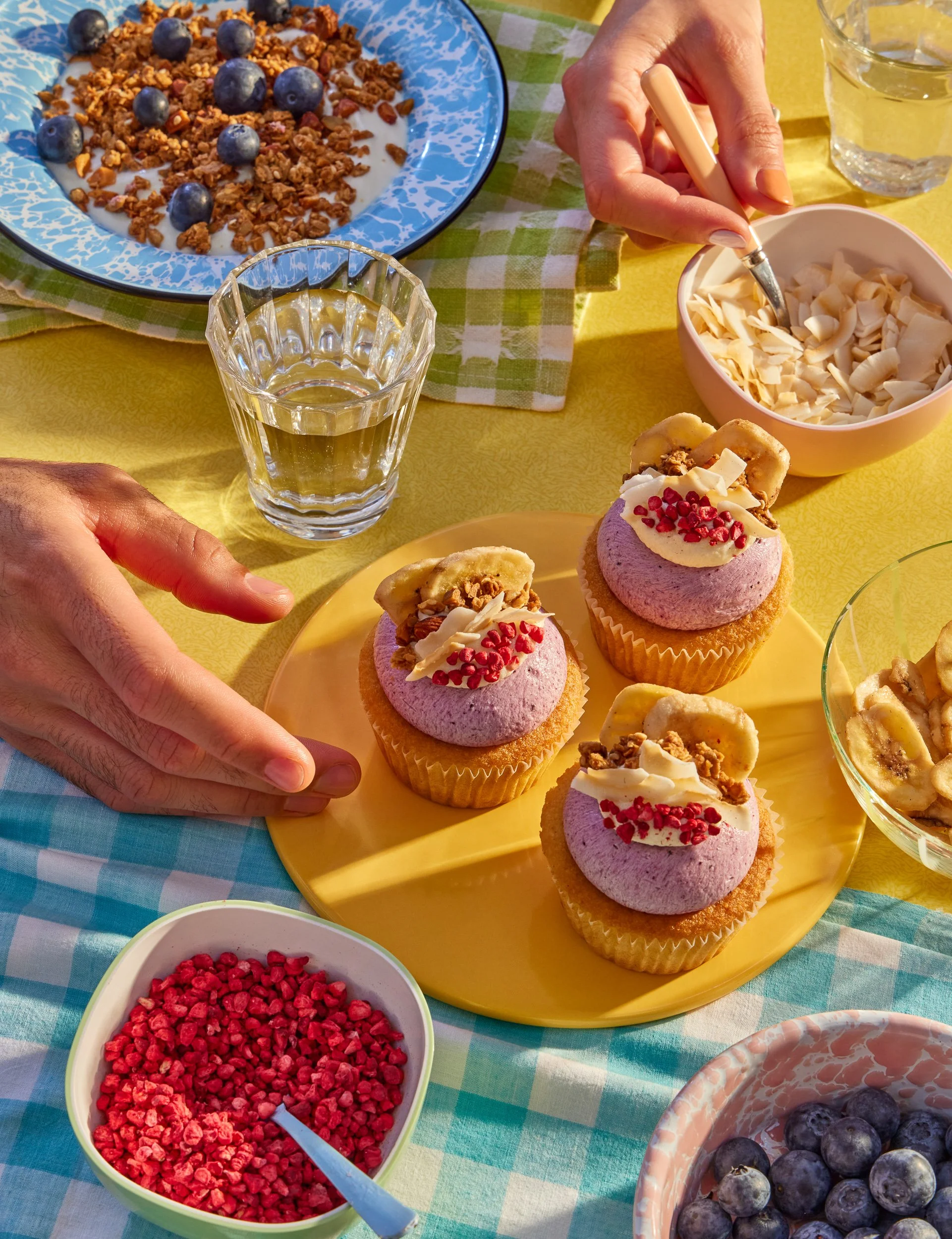 Breakfast muffin photography for cookbook publishing 