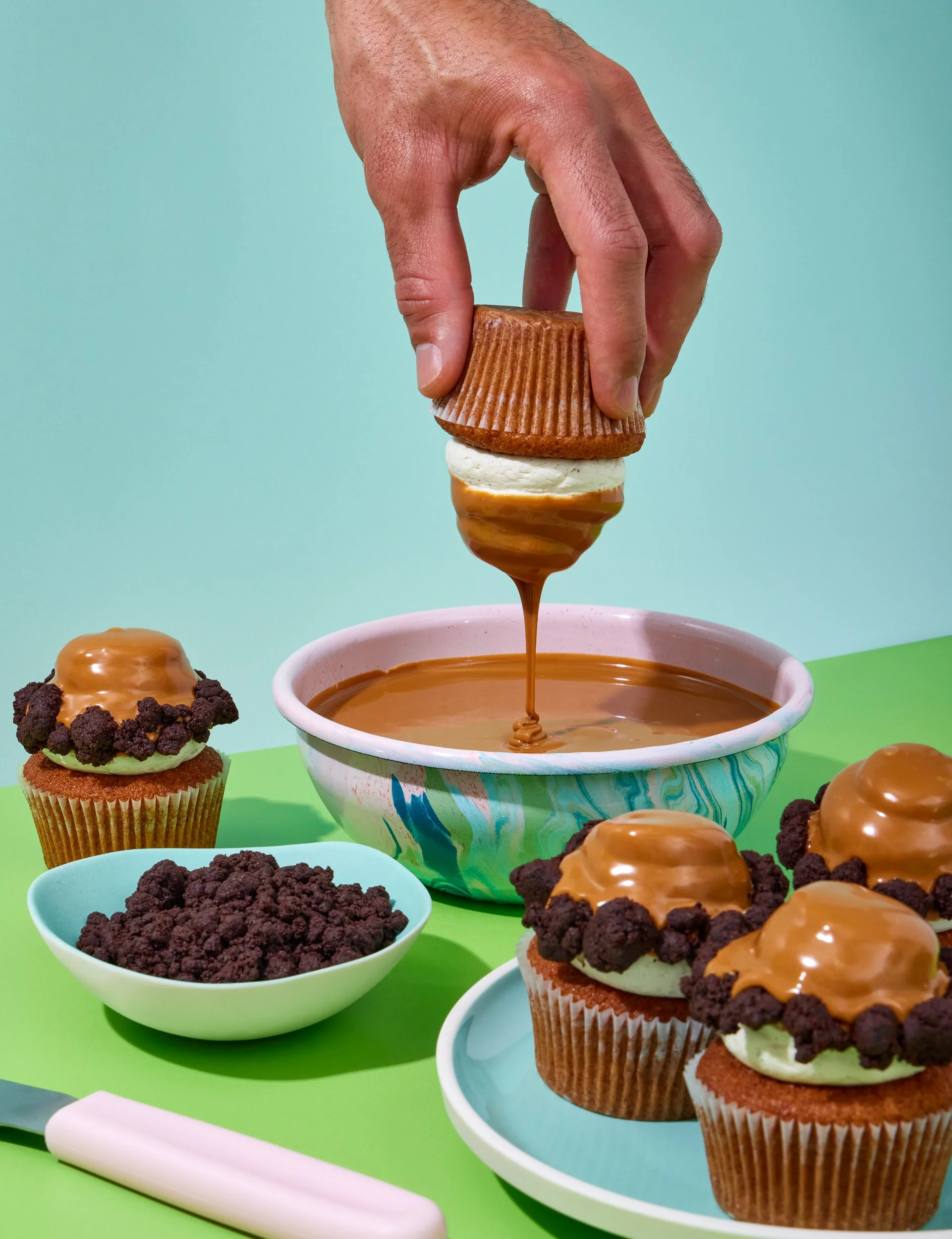 Baking process photography for cookbook publishing