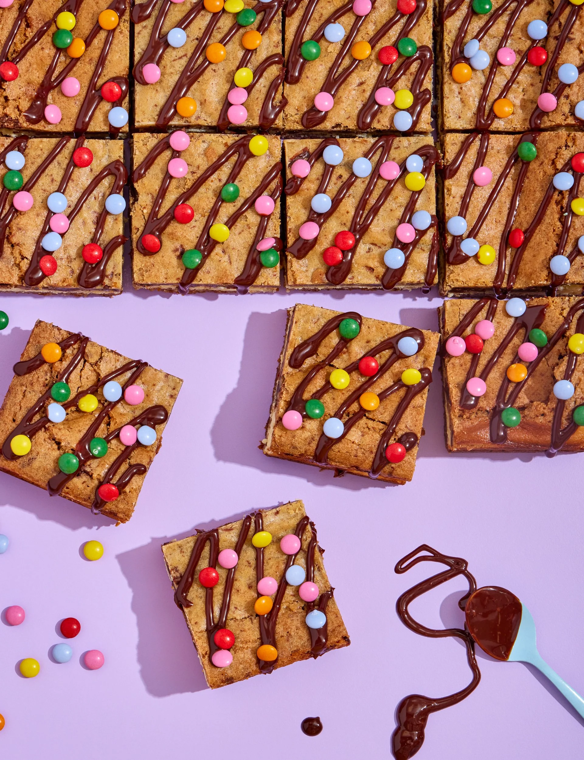 Chocolate chip cake photography for cookbook publishing