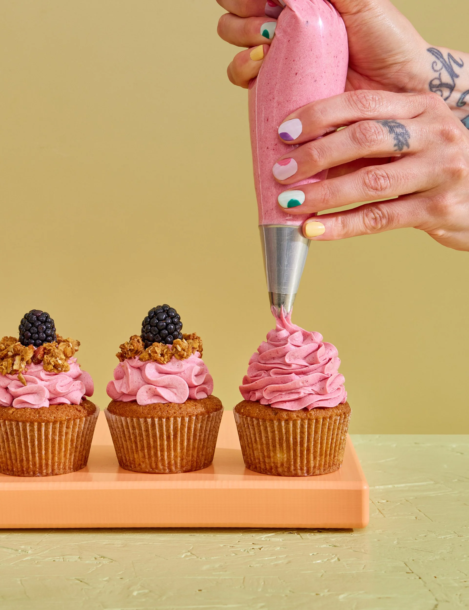 Cake photography for cookbook publishing