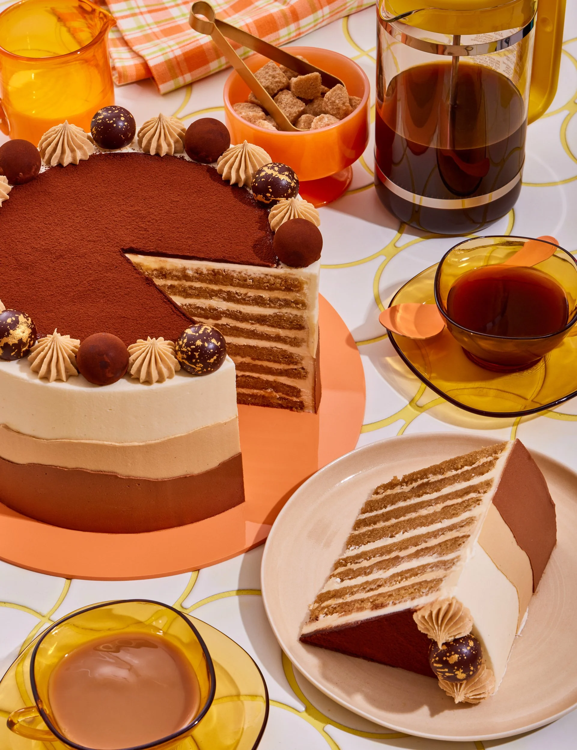 chocolate and coffee tiramisu photography for cookbook publishing