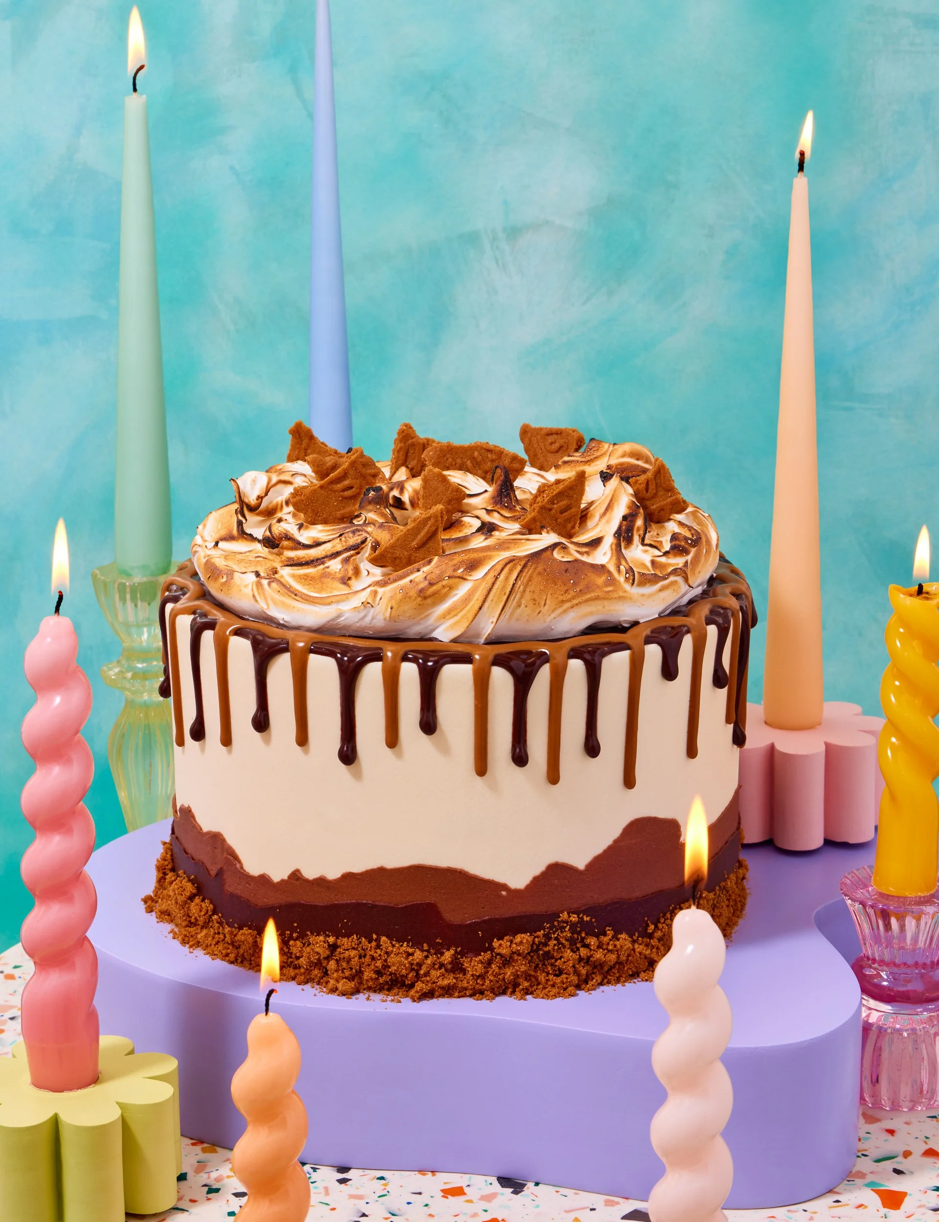 Chocolate cake photography for cookbook publishing