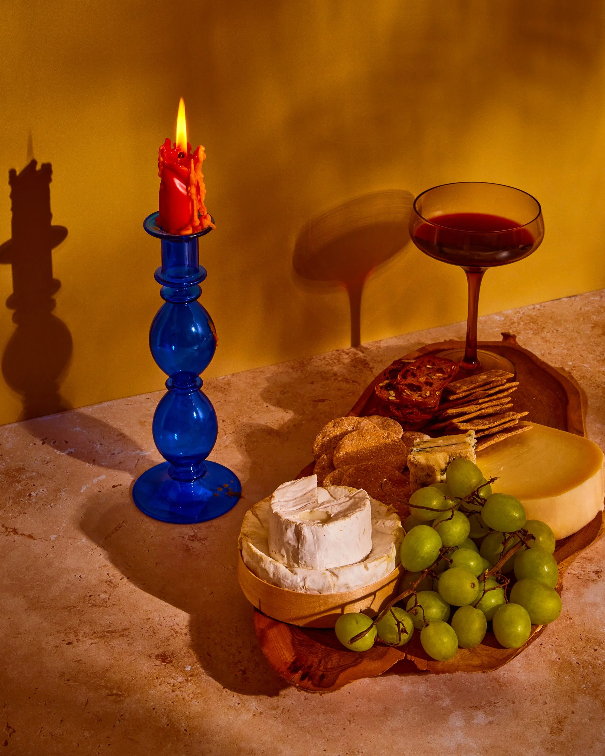 stylised wine photography for editorial use