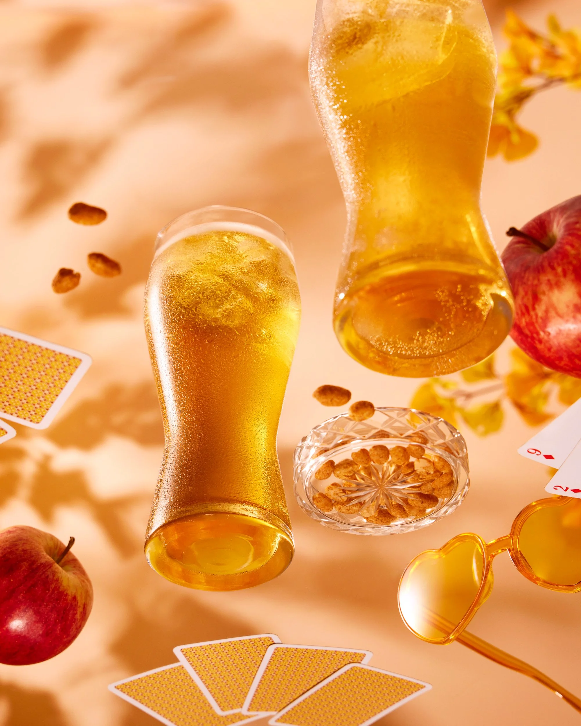 stylised cider photography for advertising use