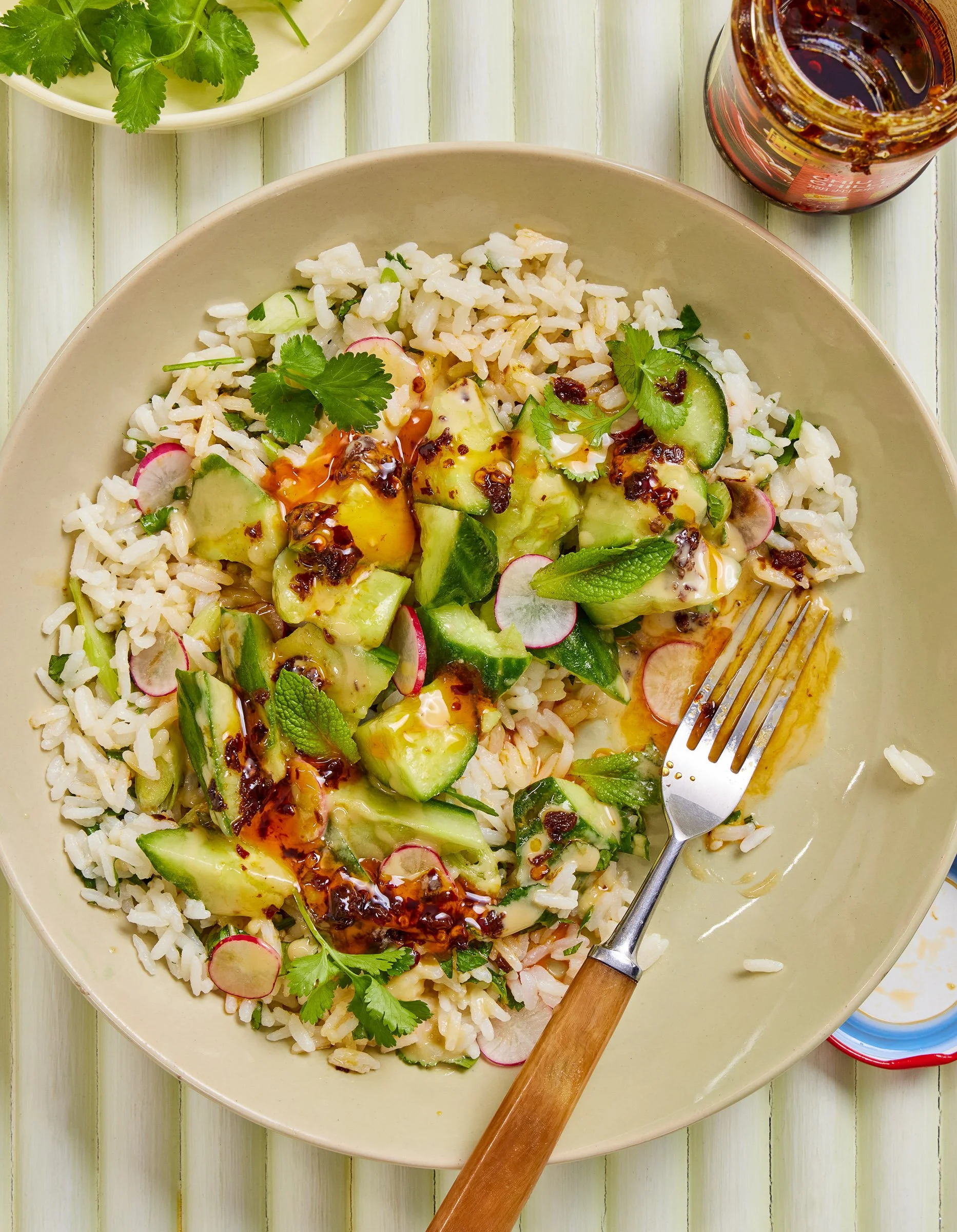 overhead plated recipe photography