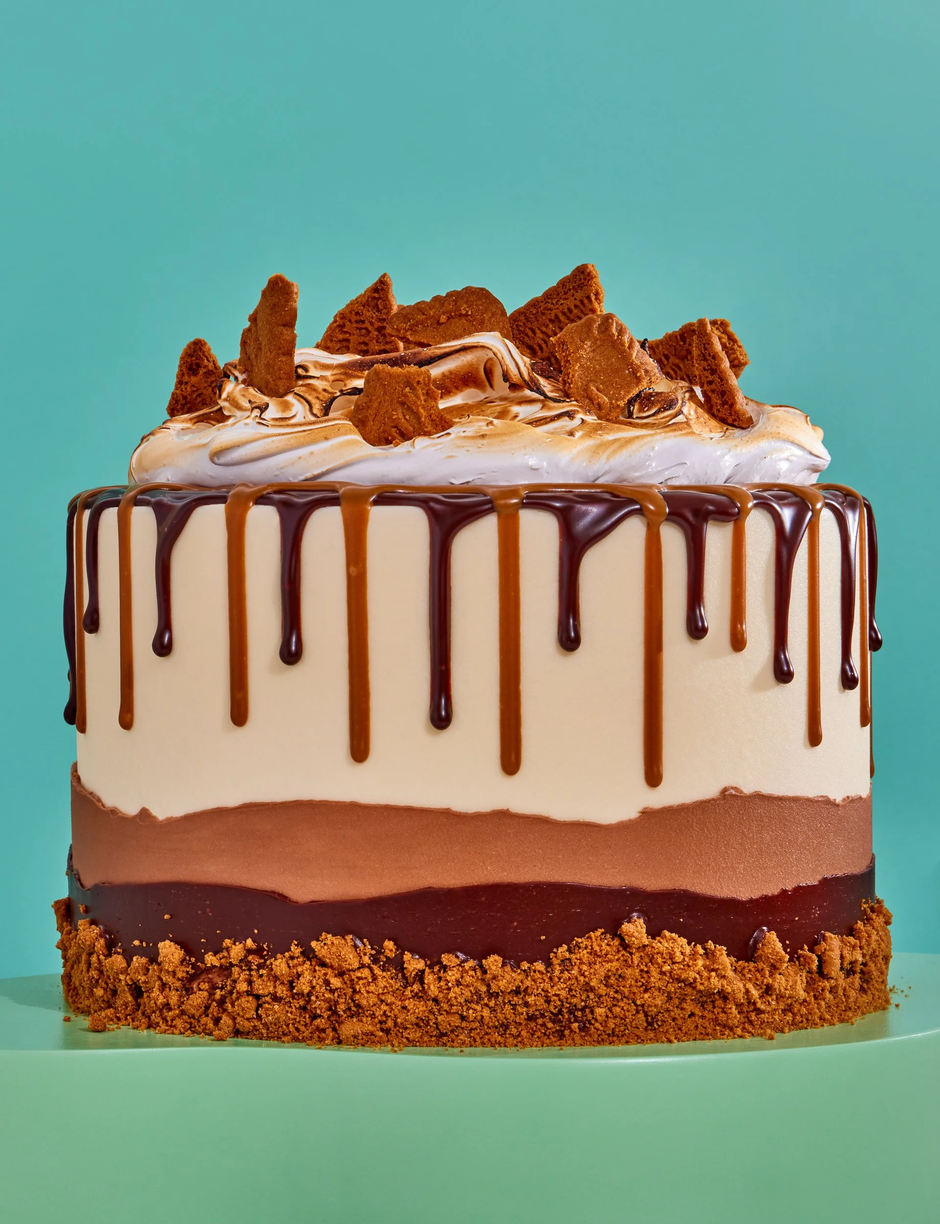 Chocolate cake photography for cookbook publishing