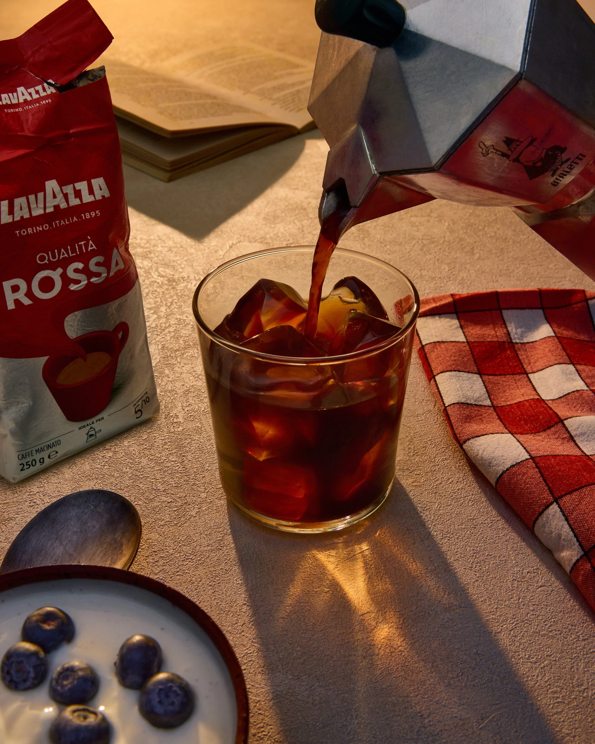 stylised product coffee photography for advertising and campaign use