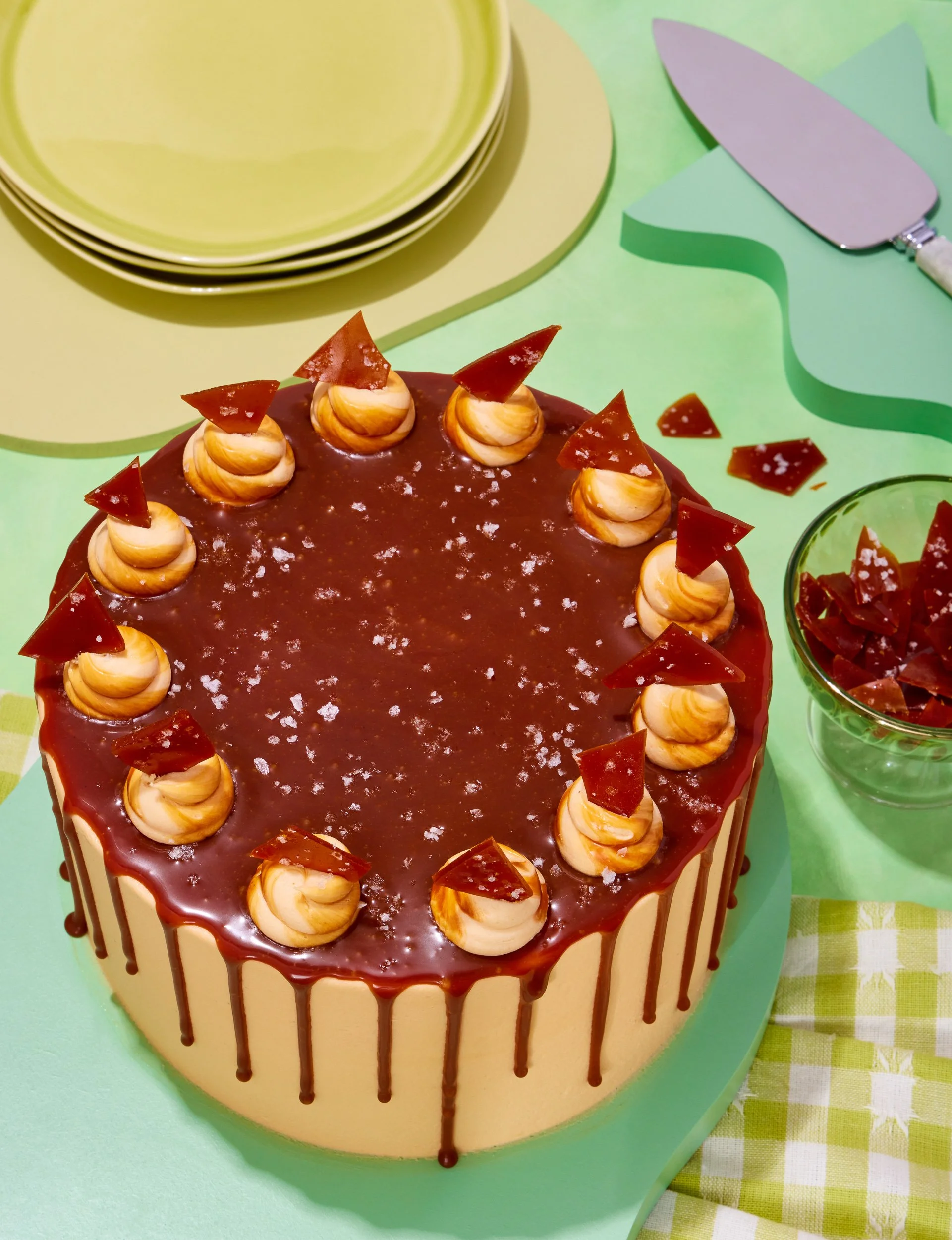 Cake photography for cookbook publishing