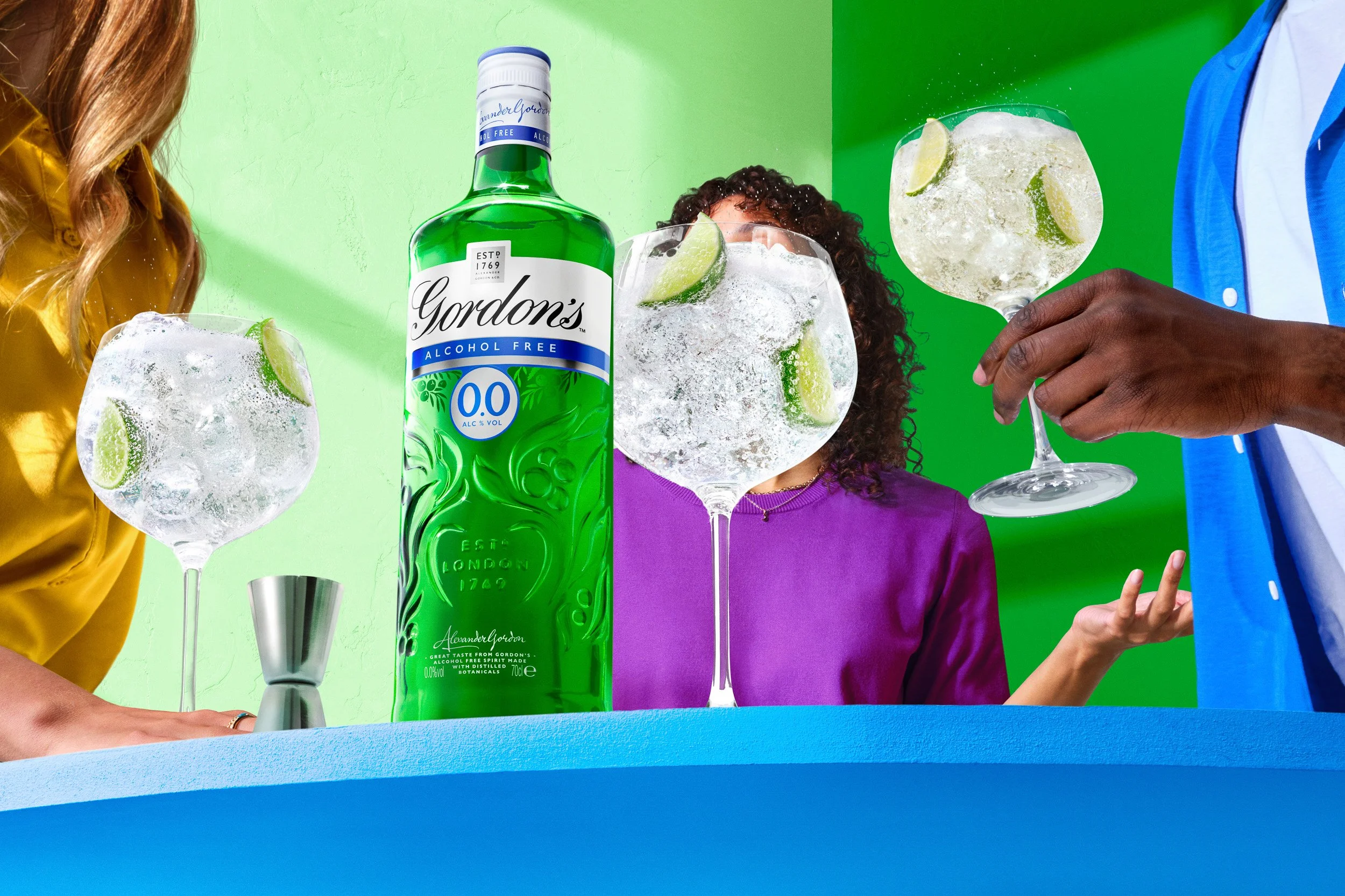 graphic lifestyle cocktail and spirit product photography for advertising and campaign use