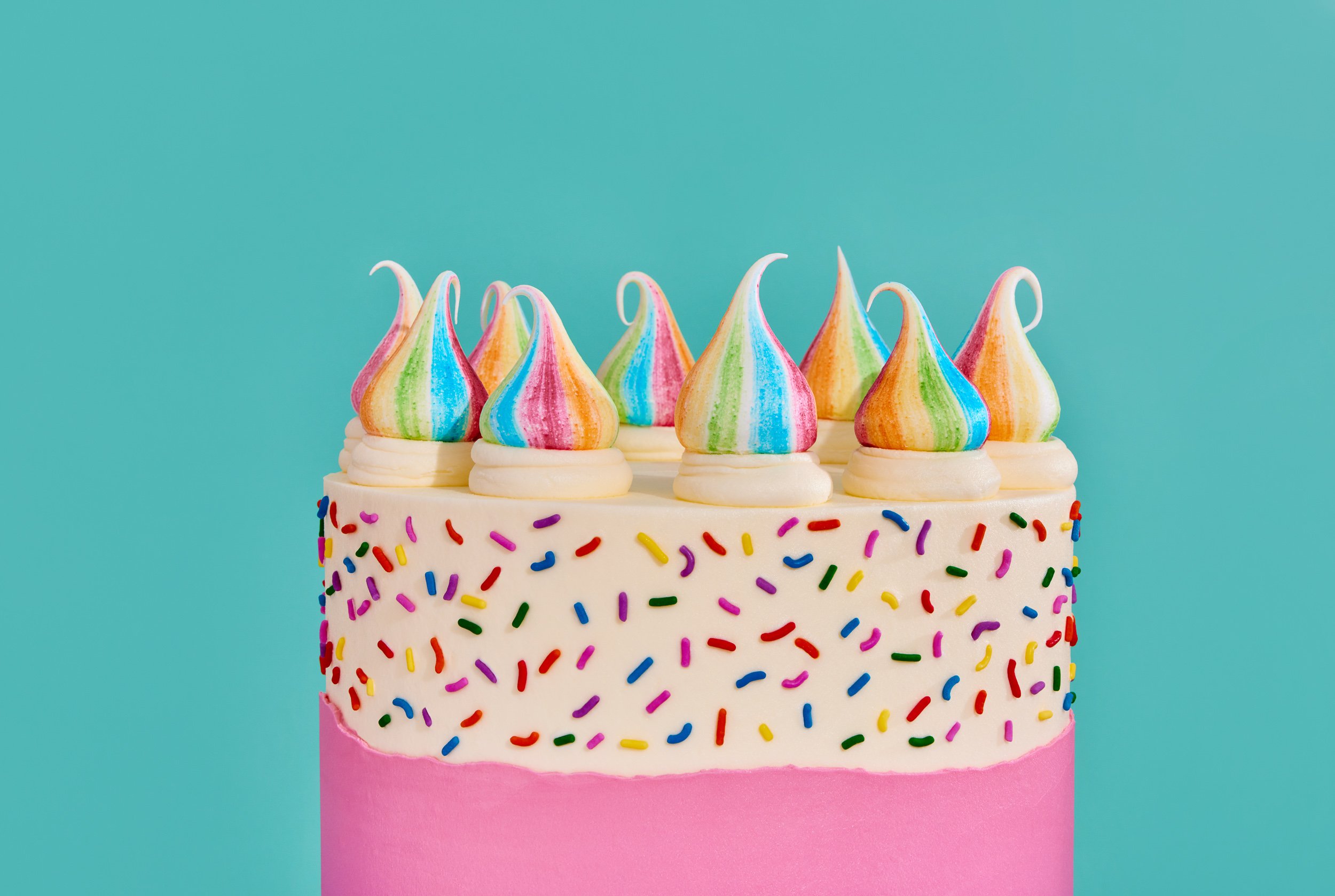 Birthday cake photography for cookbook publishing