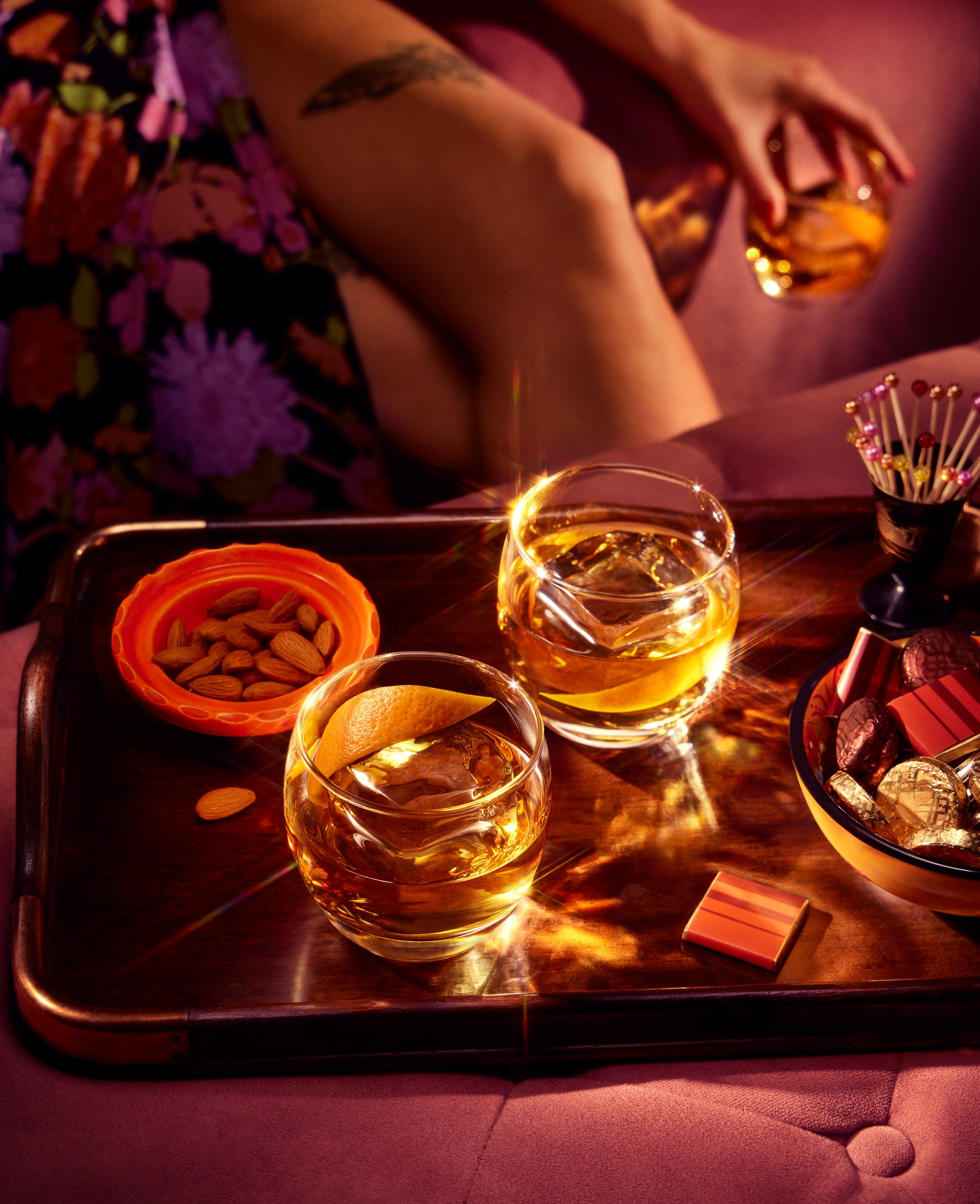 lifestyle whisky cocktail photography for advertising use