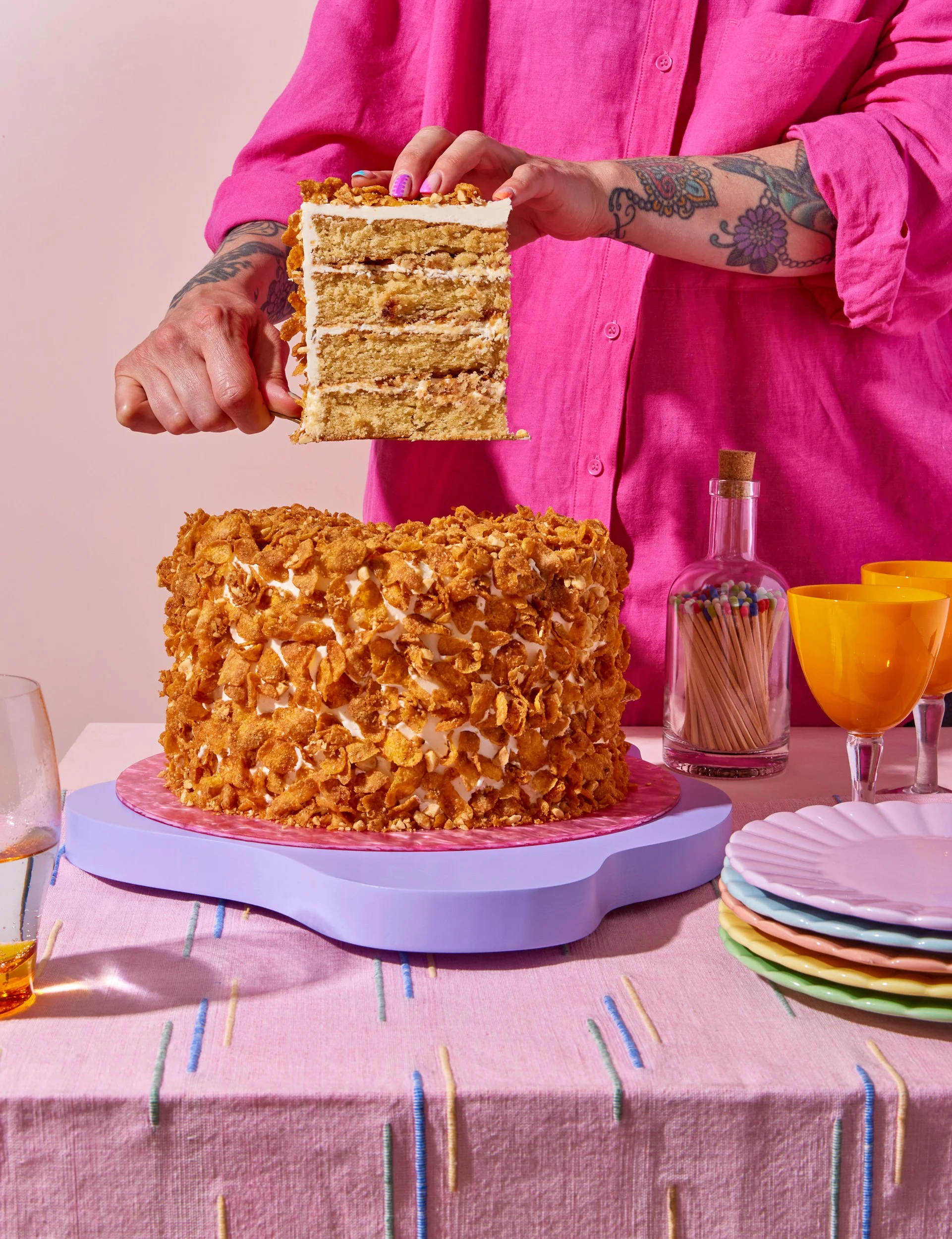 Cornflake photography for cookbook publishing