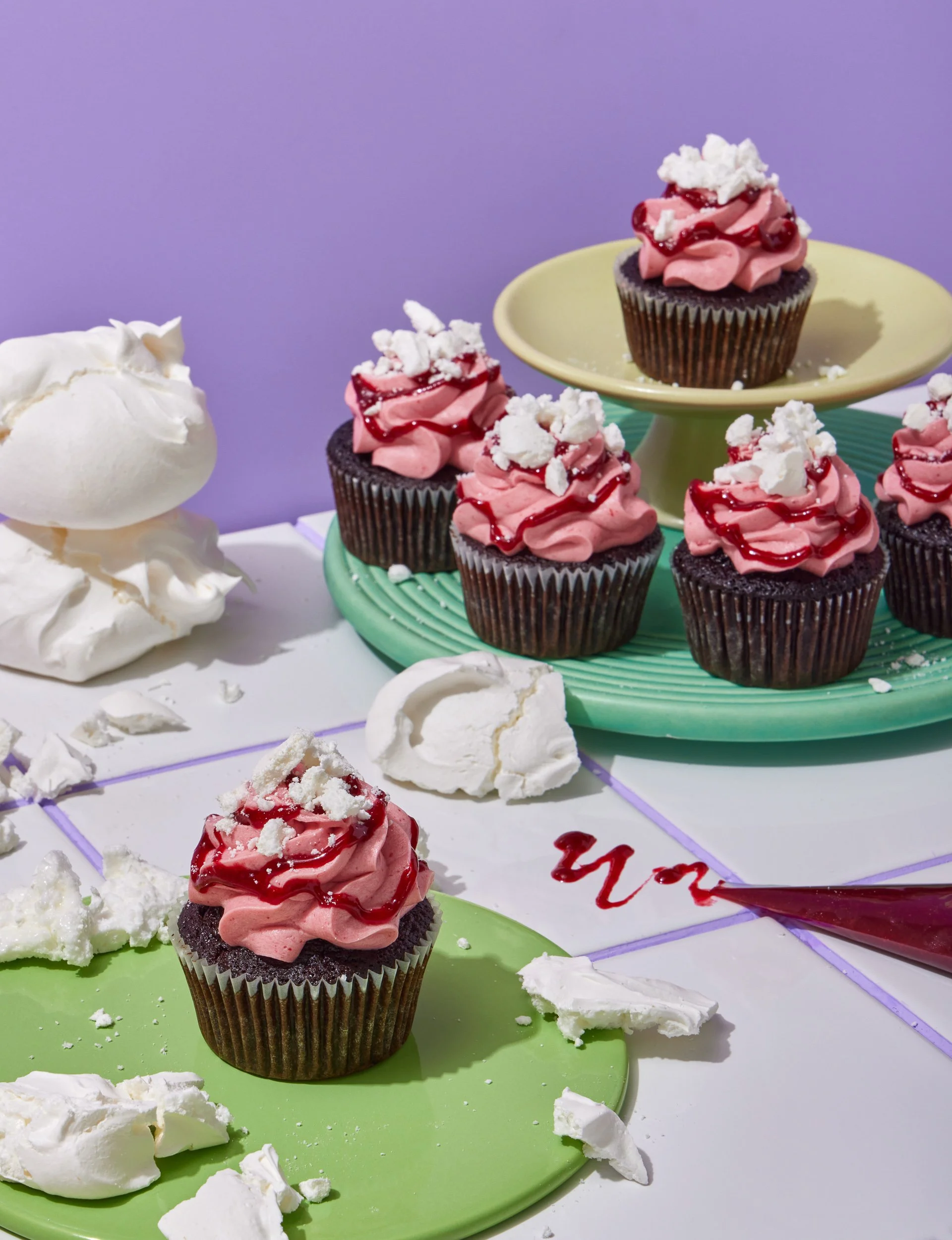 Cupcake muffin photography for cookbook publishing