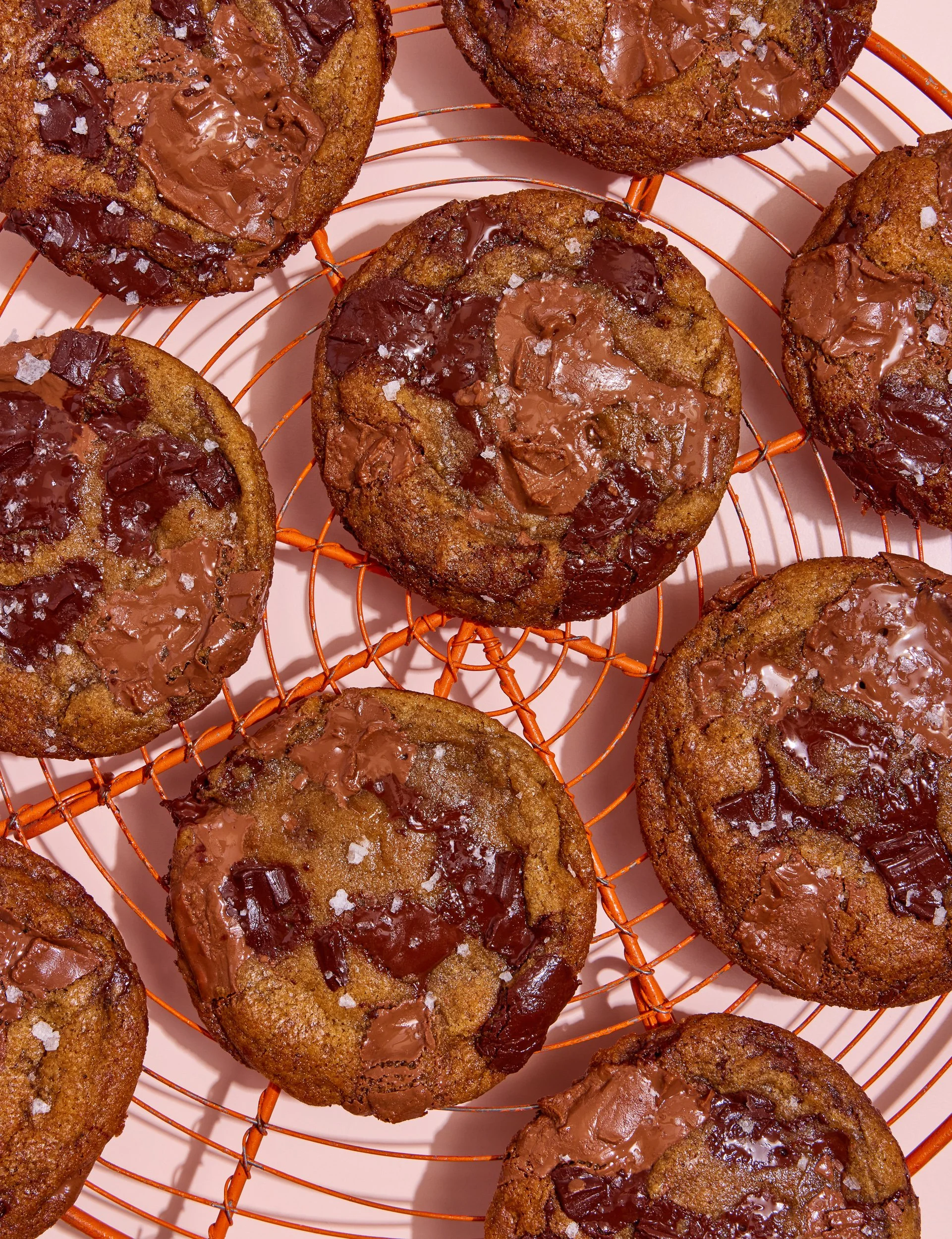 Chocolate chip cookie photography for cookbook publishing