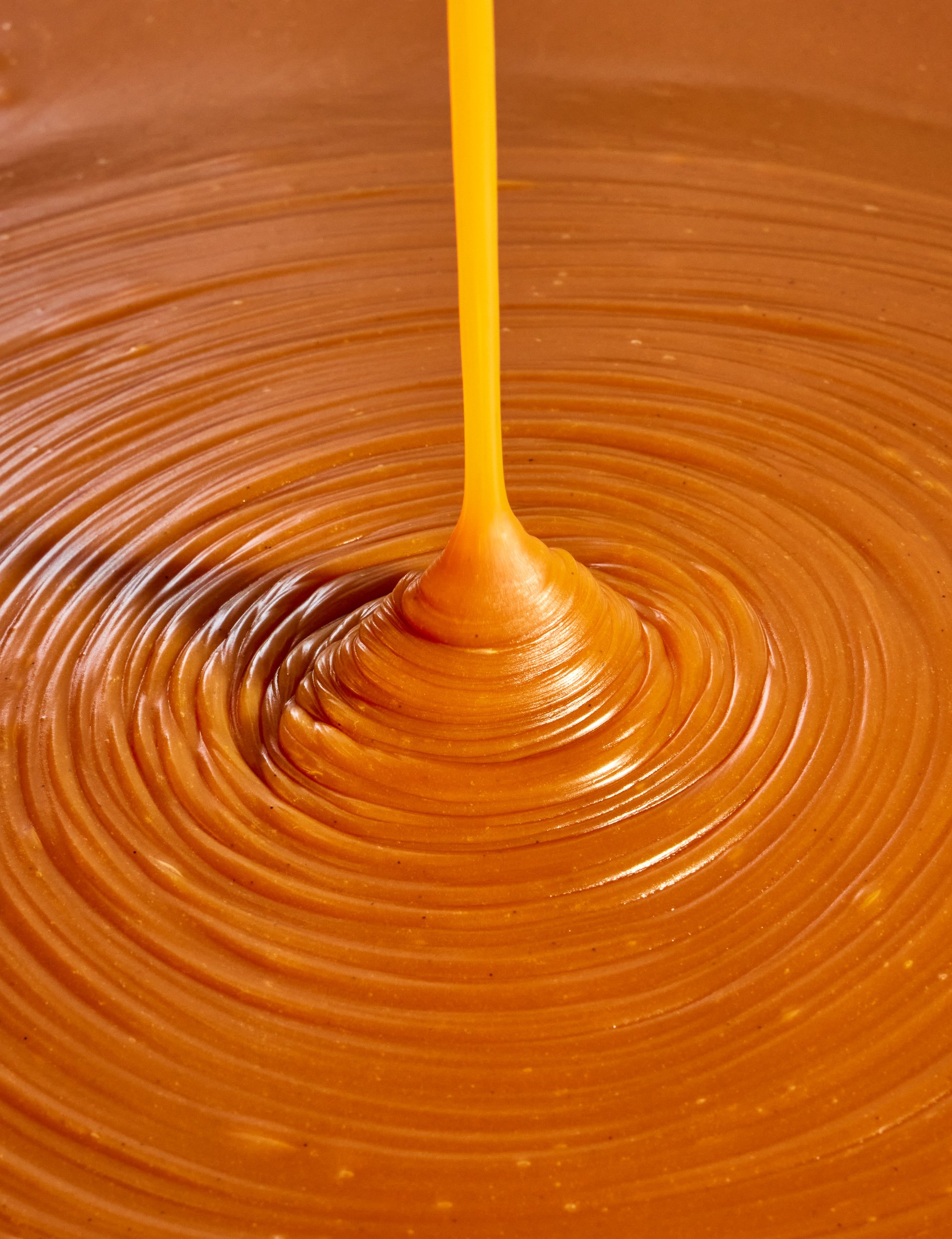 Caramel sauce photography for cookbook publishing 