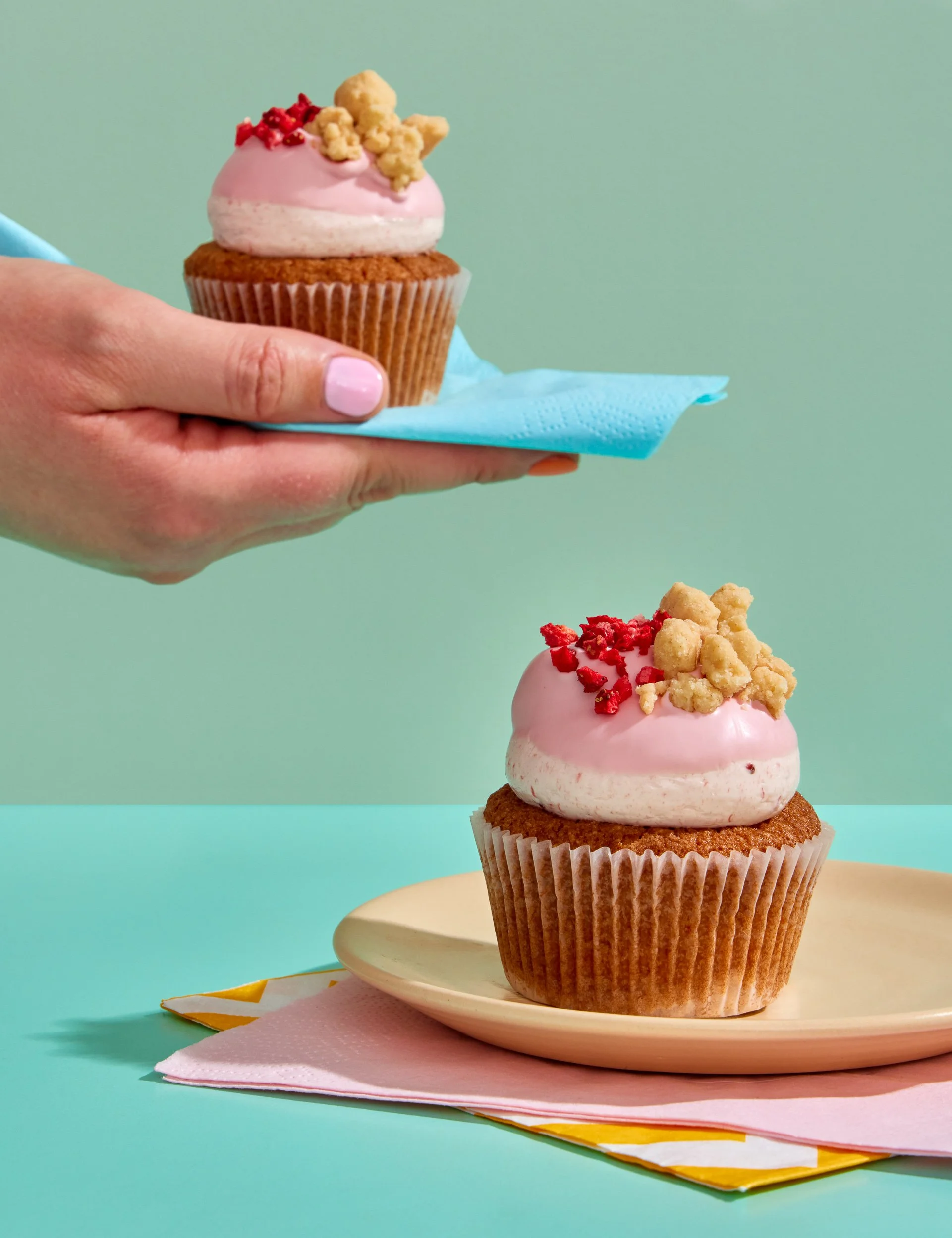 Cupcake muffin photography for cookbook publishing