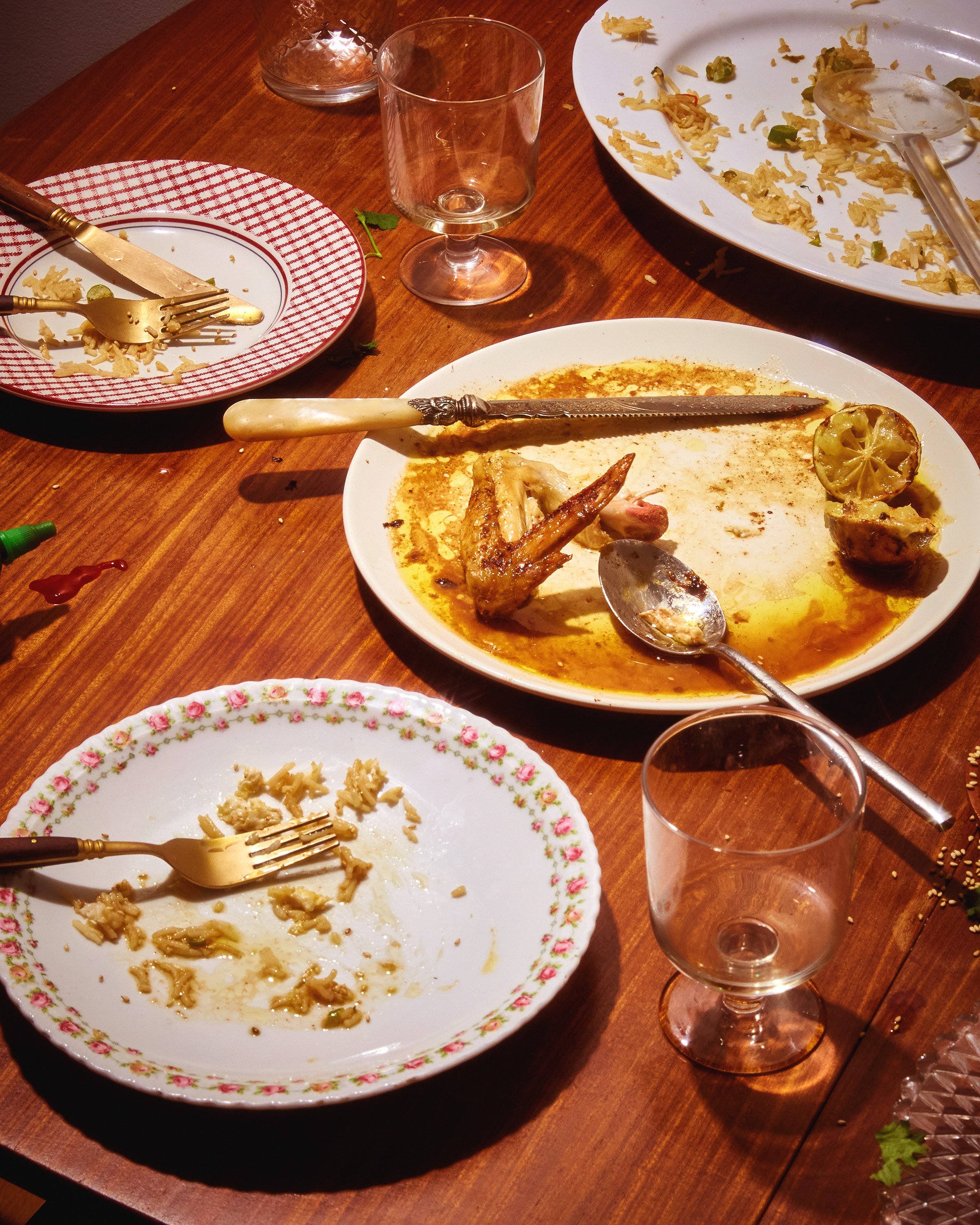 messy food photography for editorial