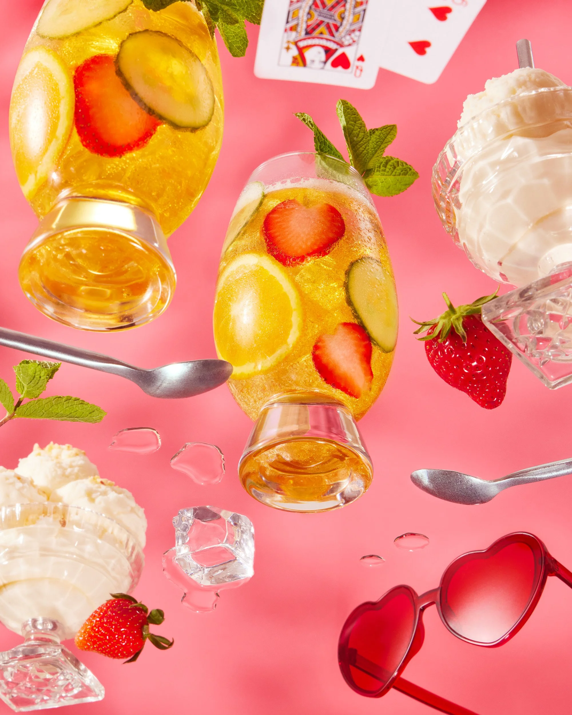 stylised graphic cocktail photography for campaign and brand use