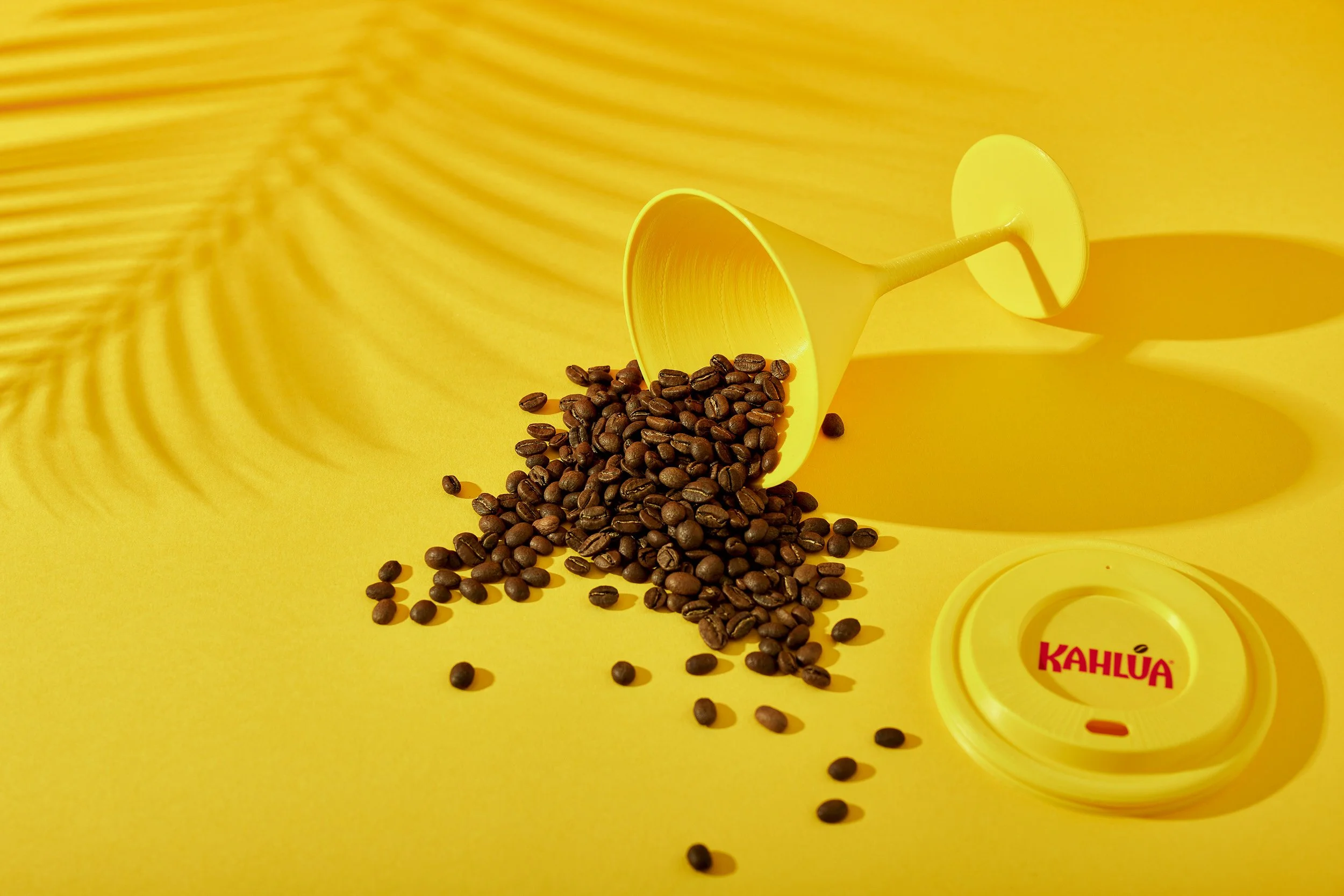 graphic coffee and spirit product photography for brand use