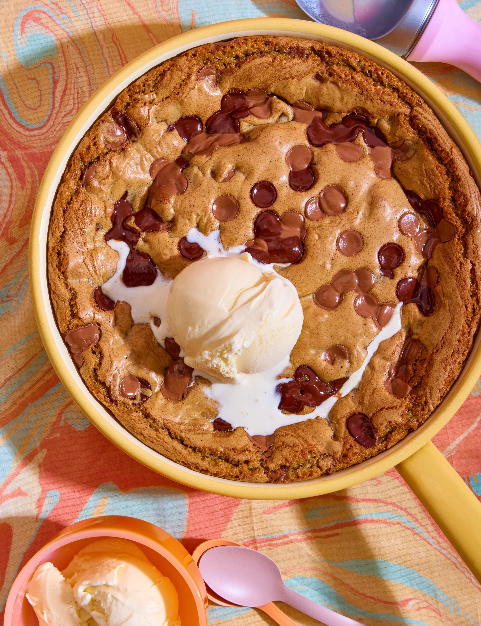 melting cookie ice cream photography for cookbook publishing