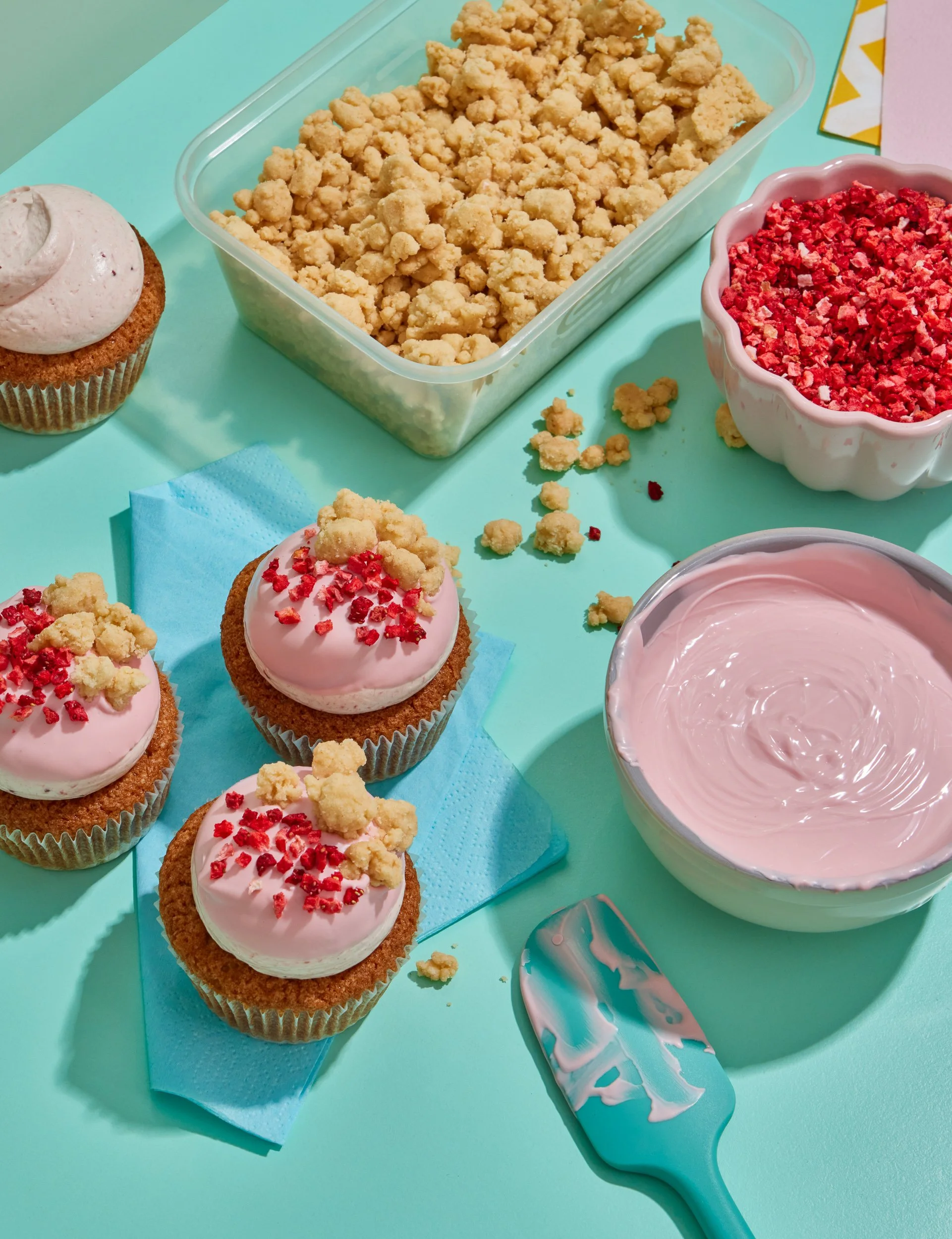Cupcake photography for cookbook publishing