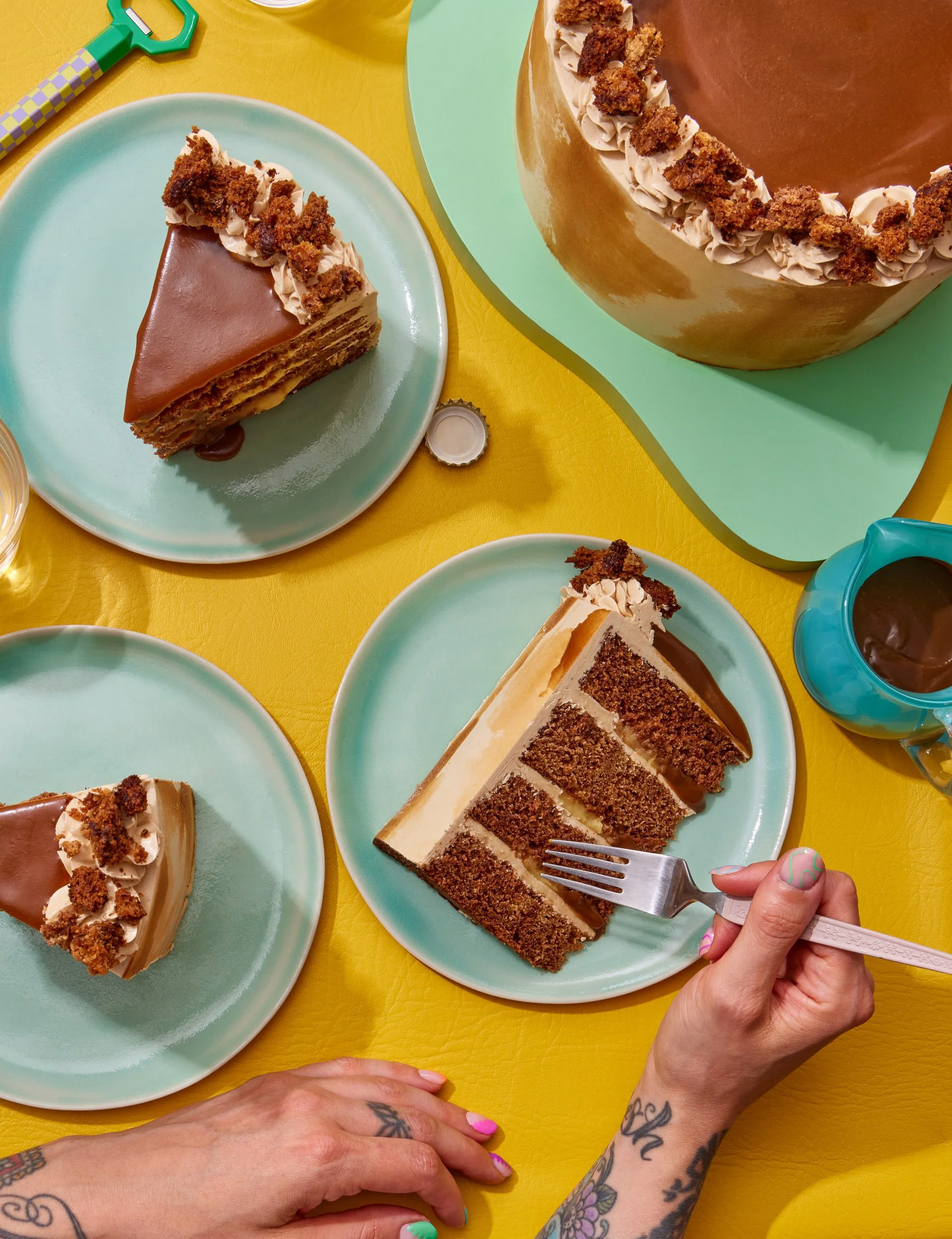 Cake photography for cookbook publishing