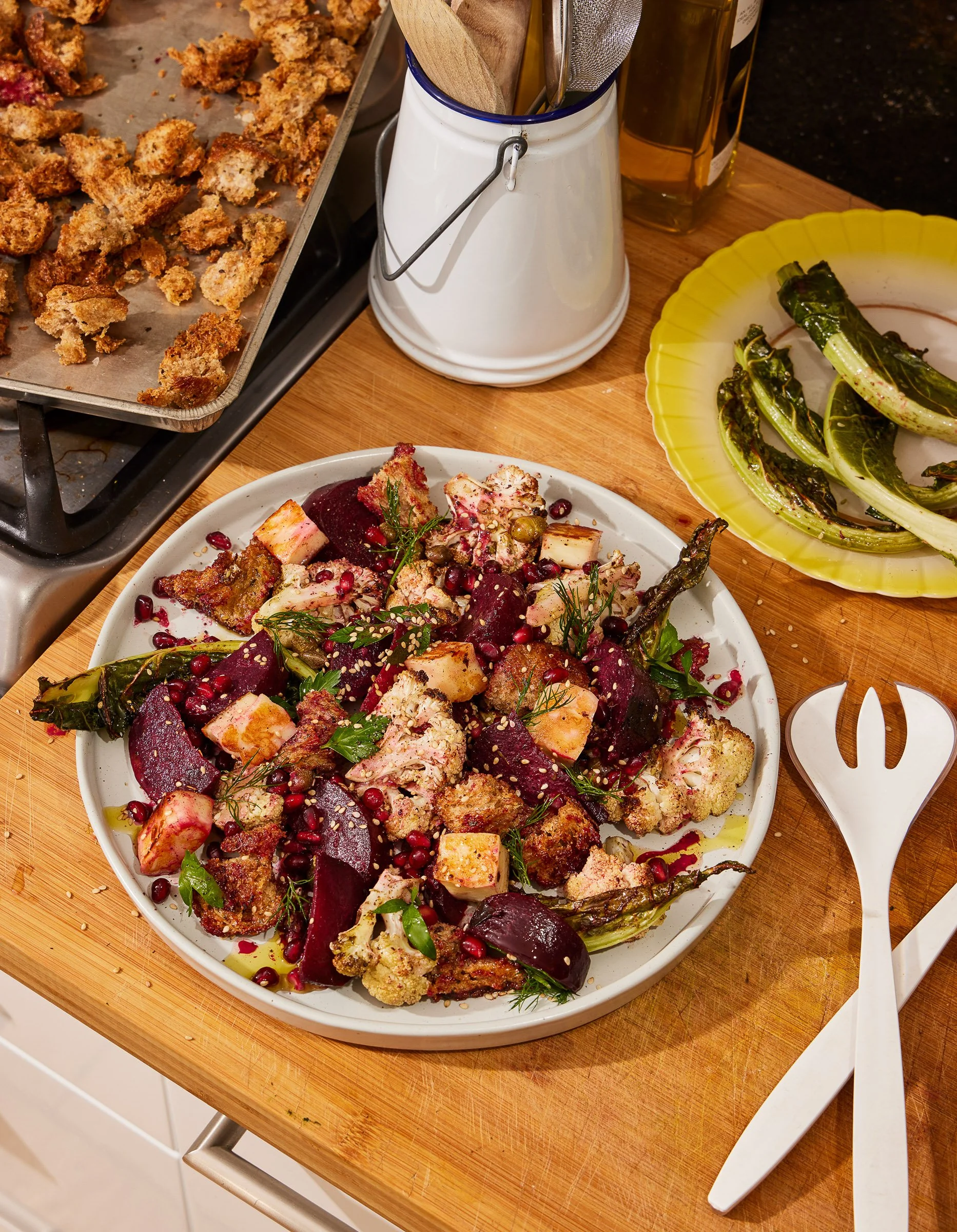 kitchen salad recipe photography