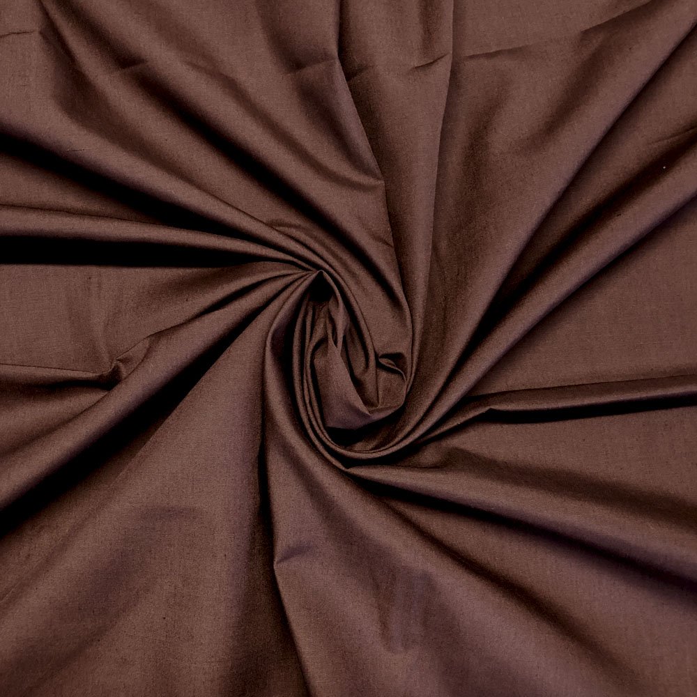 Plain Chocolate Poly Cotton