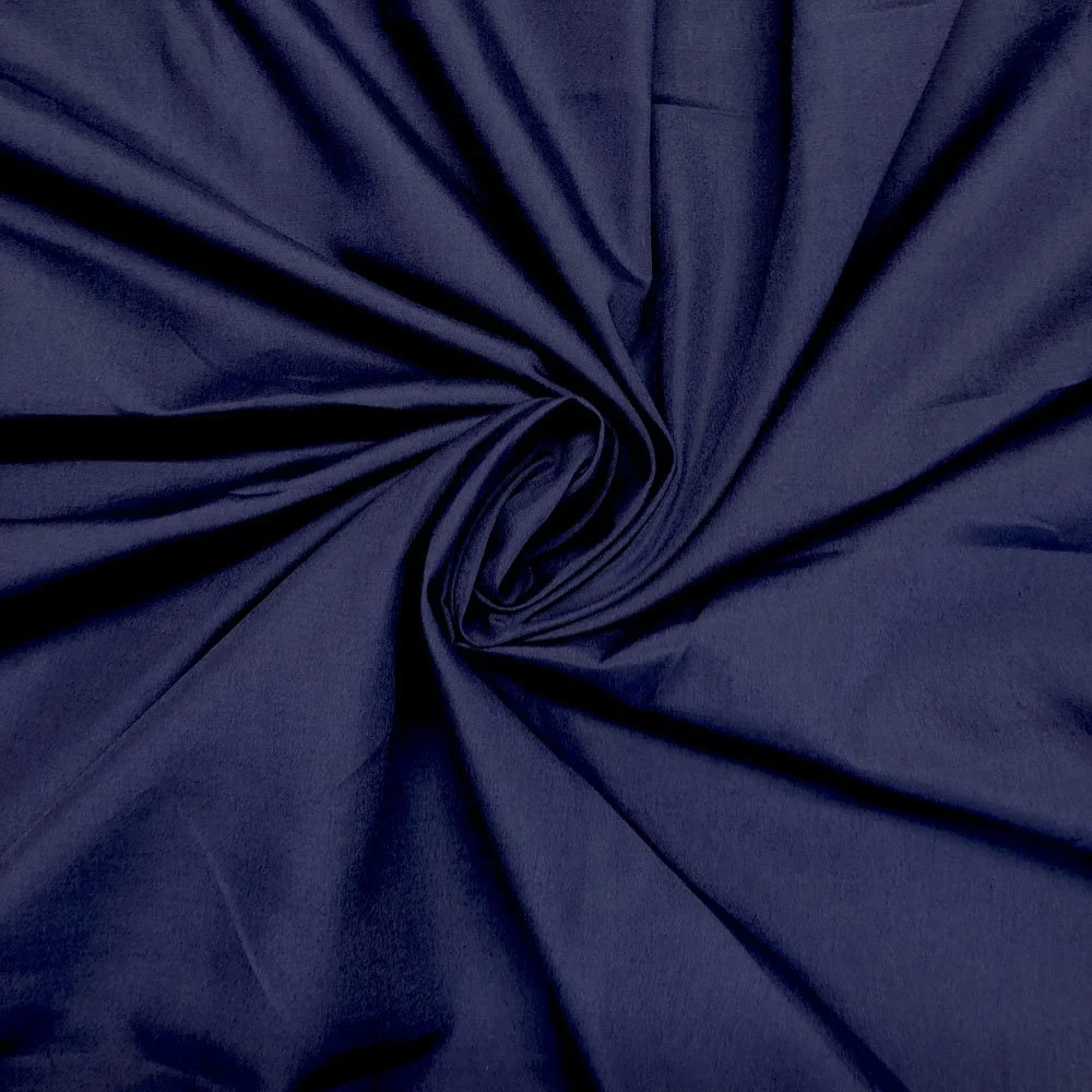 Plain Navy Poly Cotton