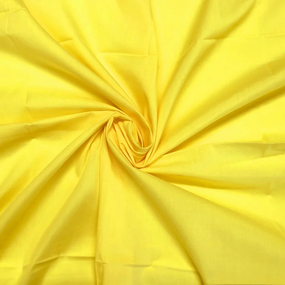 Plain Yellow Poly Cotton