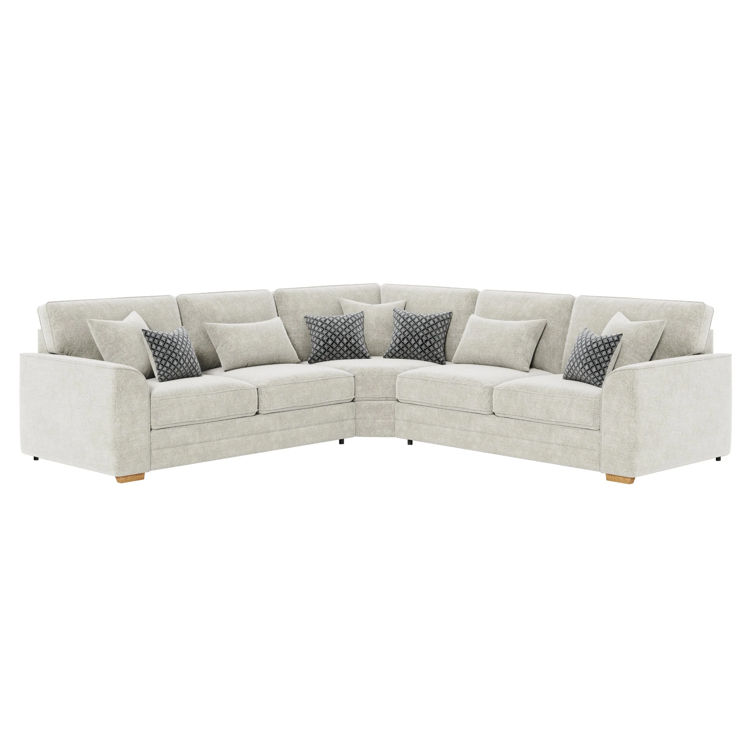 Lebus - Oscar Large Corner Sofa in Lyon Natural