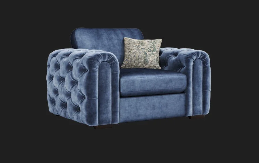 Charles in Jewel Navy Chair