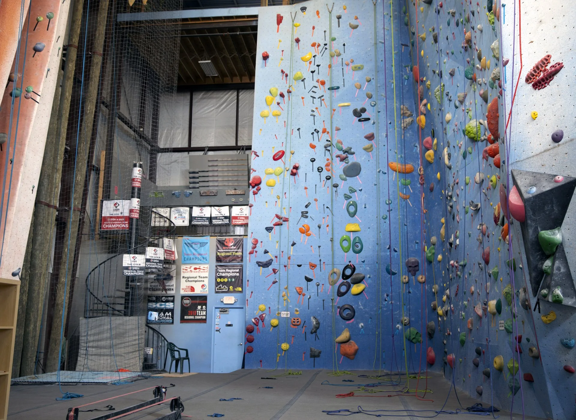 Ice climbing, crack climbing, team space, and climbing walls at Planet Rock Madison Heights