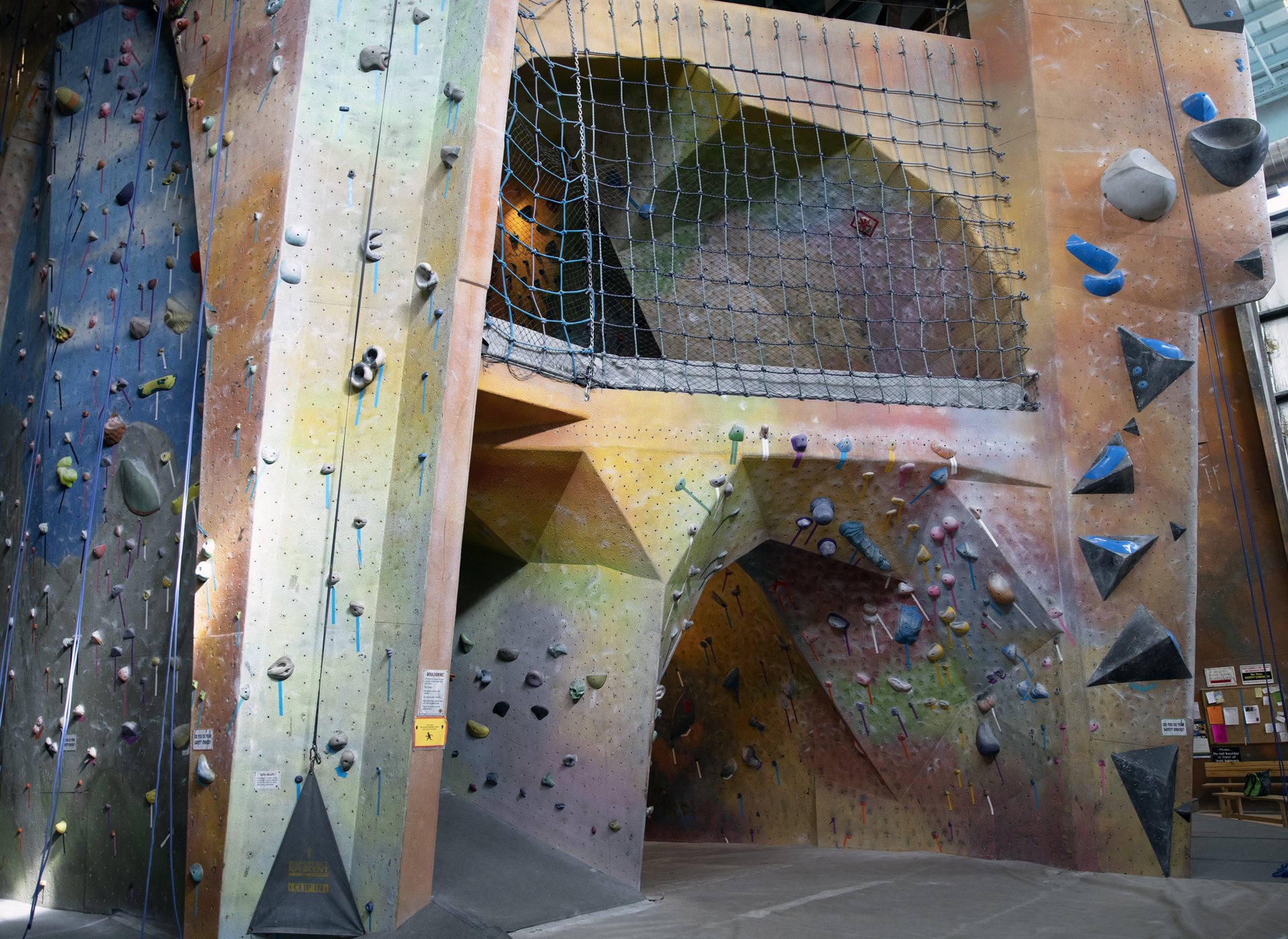 Auto belay climbing area at Planet Rock Ann Arbor