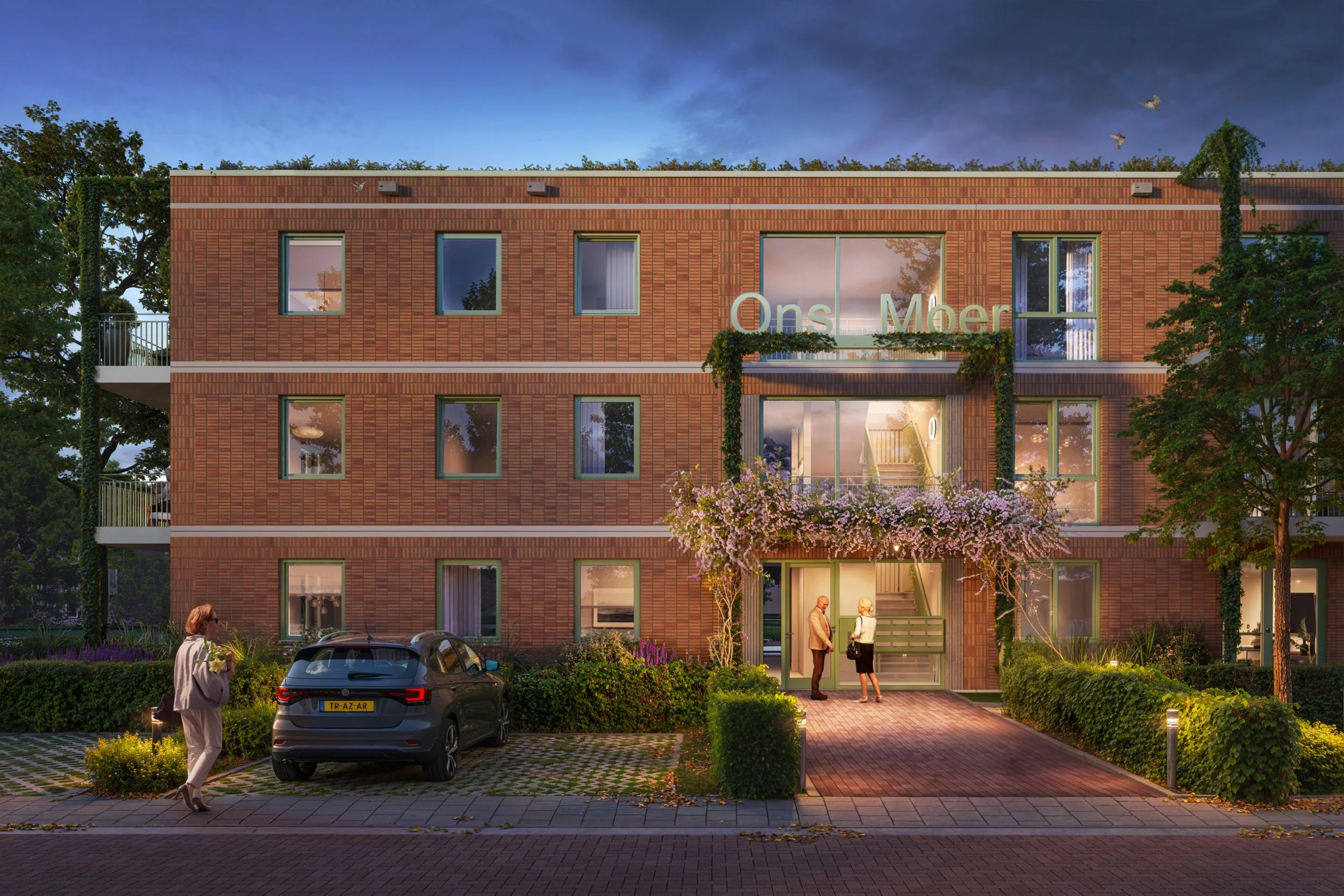 avondimpressie-appartegebouw-ons-moer-verzorgingstehuis-plegtvos-trazar