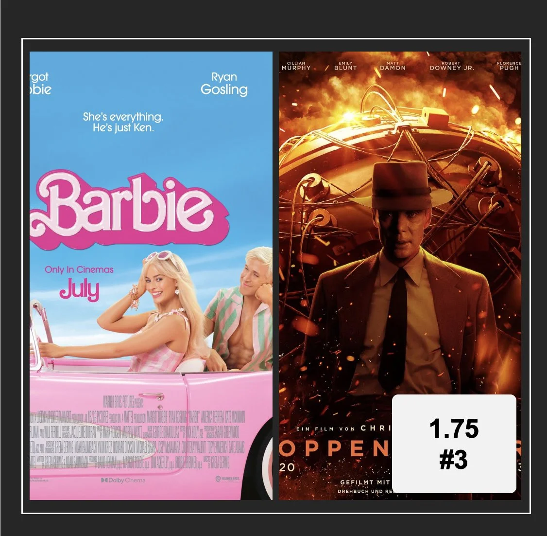 #3 Oppenheimer & Barbie
